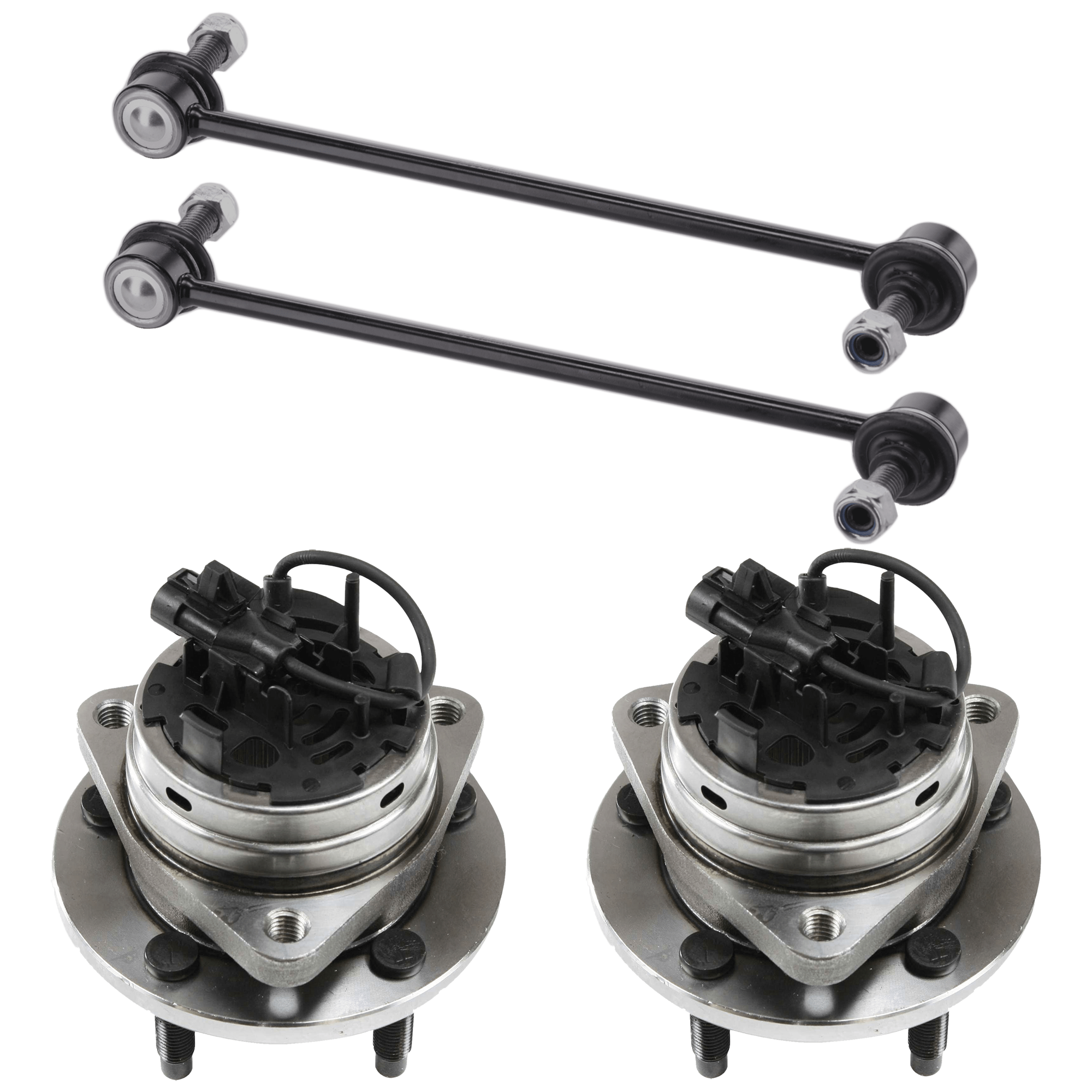 AM MALIBU 04-09 G6-05-09 FRONT SUSPENSION KIT 4 pc Kit with Wheel Hub and Sway Bar Link SKU KIT 062024-04 OEM 20784686-15793213