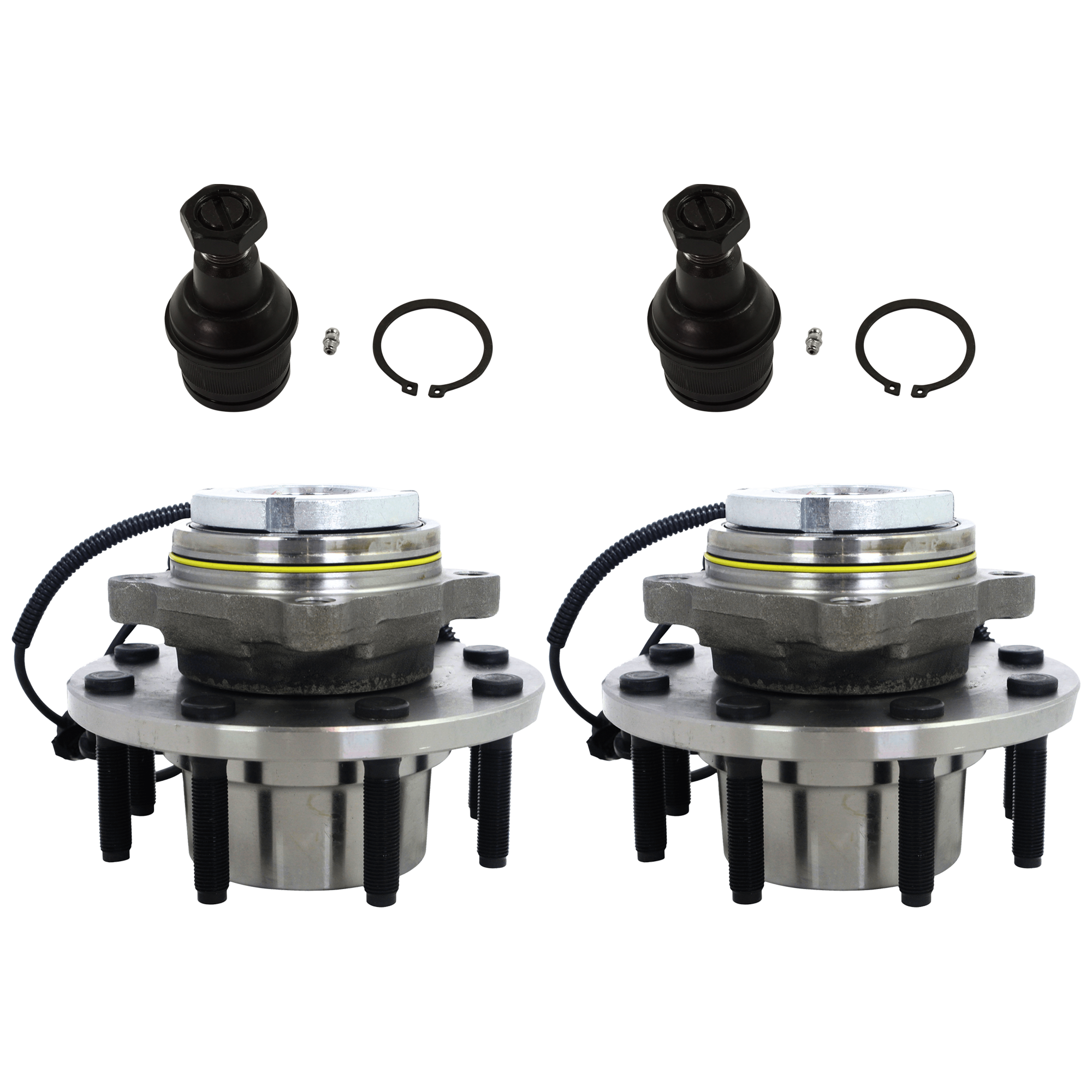 AM EXCURSION 03-05 F 250 SUPER DUTY 03-04 FRONT HUB ASSEMBLY RH AND LH 4 pc kit 8 Studs 8 x 6.69 in. Bolt Pattern with Ball Joint SKU KIT 062024-06 OEM 102188-715056-7250166-40265002