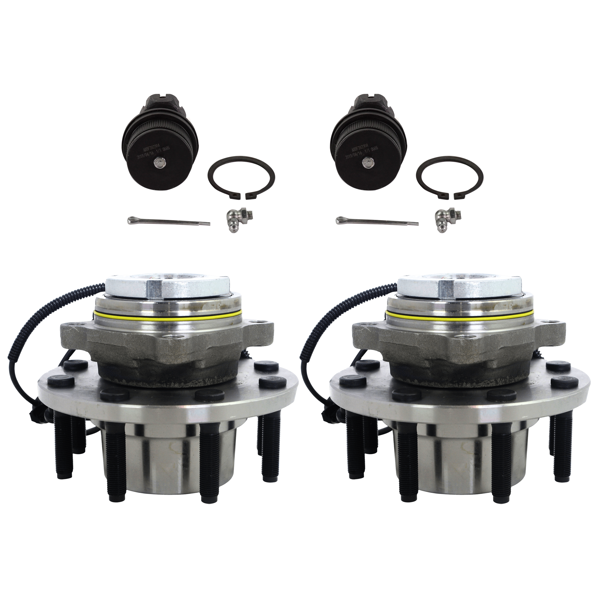 AM EXCURSION 03-05 F 250 SUPER DUTY 03-04 FRONT HUB ASSEMBLY RH AND LH 4 pc kit 8 Studs 8 x 6.69 in. Bolt Pattern with Ball Joint SKU KIT 062024-07 OEM 102188-715056-7250166-40265002