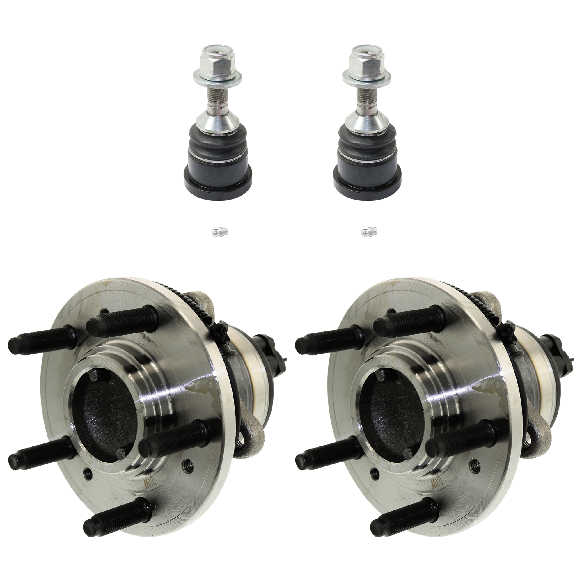 AM LS 02-06 THUNDERBIRD 02-05 FRONT HUB ASSEMBLYRH AND LH 5 Studs 5 x 4.25 in. Bolt Pattern 4 pc kit with Ball Joint SKU KIT 062024-09 OEM 5W4Z1104BA 45D1491-5051445-610