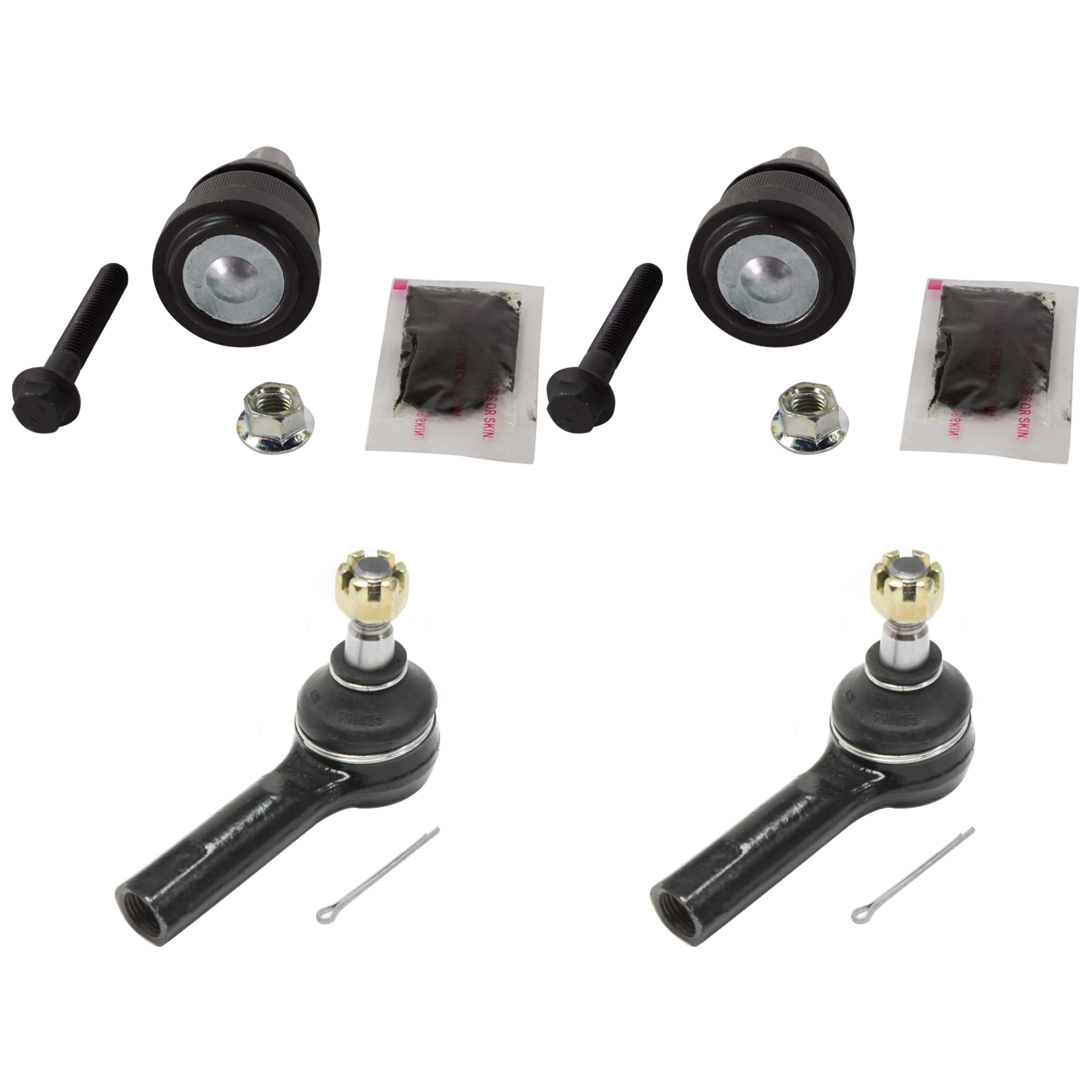 AM ESCAPE TRIBUTE 01-09 FRONT SUSPENSION KIT RH AND LH 4 pc Kit with Ball Joint and Tie Rod End SKU KIT 062024-24 OEM 104331-2601555-5051293-2L8Z307