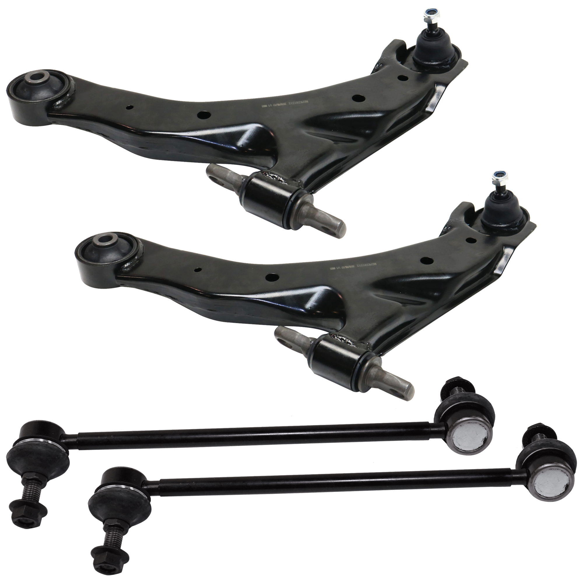 AM SPECTRA 04-09 SPECTRA5-05-09 FRONT SUSPENSION KIT LH 4 pc Kit with Control Arm and Sway Bar Link SKU KIT 062024-26 OEM 545002F001-545002F501-545002F0