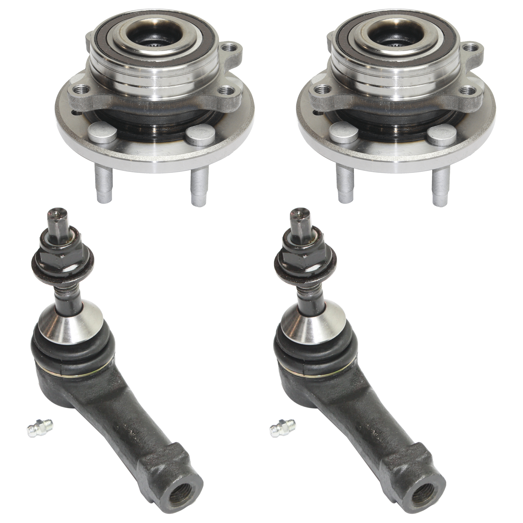 AM TAURUS MKT 10-19 FRONT SUSPENSION KIT RH AND LH 4 pc Kit with Wheel Hub and Tie Rod End SKU KIT 062024-28 OEM GS40601 JTE1463 TO85435 BT4Z11