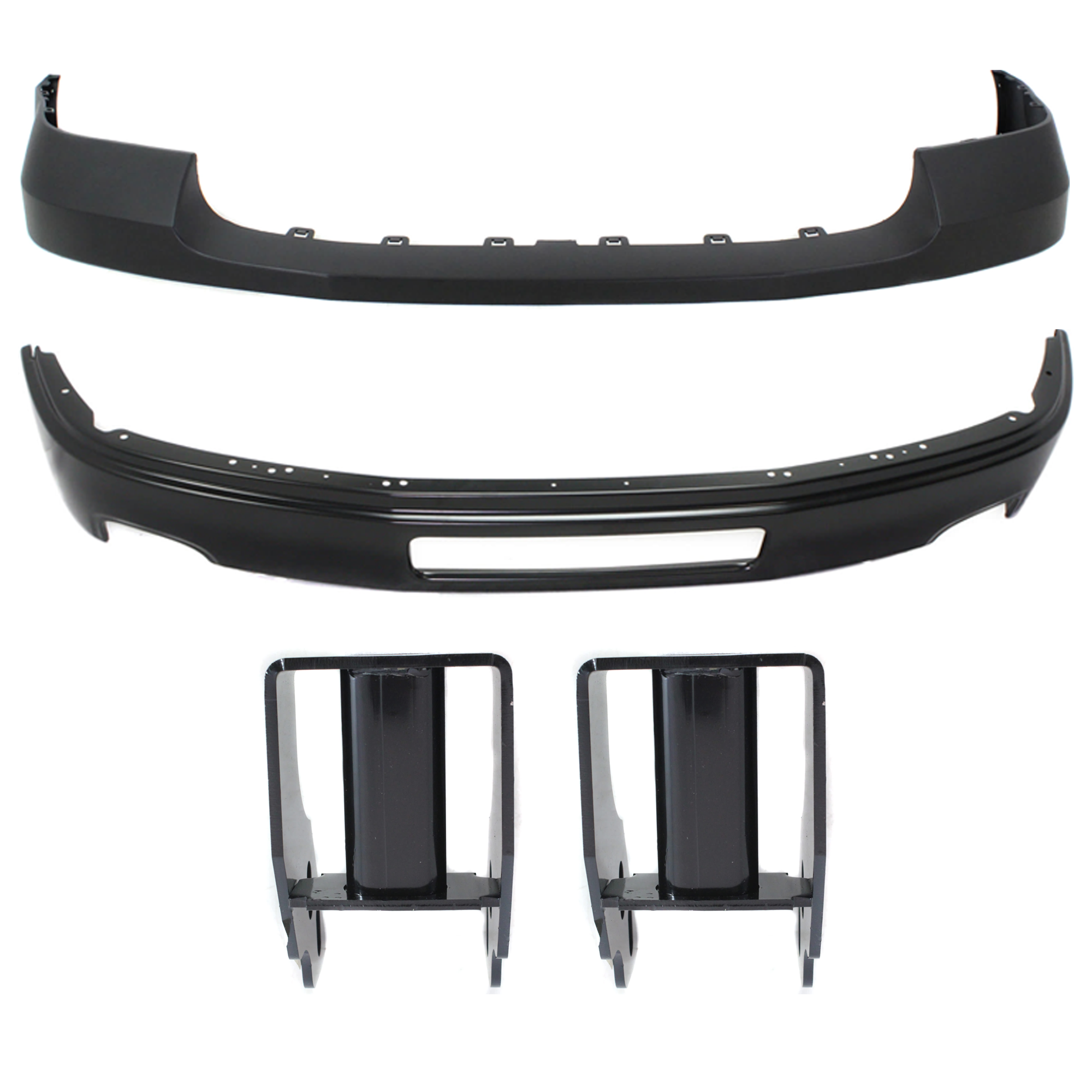 AM SIERRA 2500 HD 11-14 FRONT BUMPER 4 pc kit w Bumper Braker and Bumper Cover SKU KIT 062024 C16 Partslink GM1002840 GM1066195 GM1014105 OEM 23123402-20966182-22777685