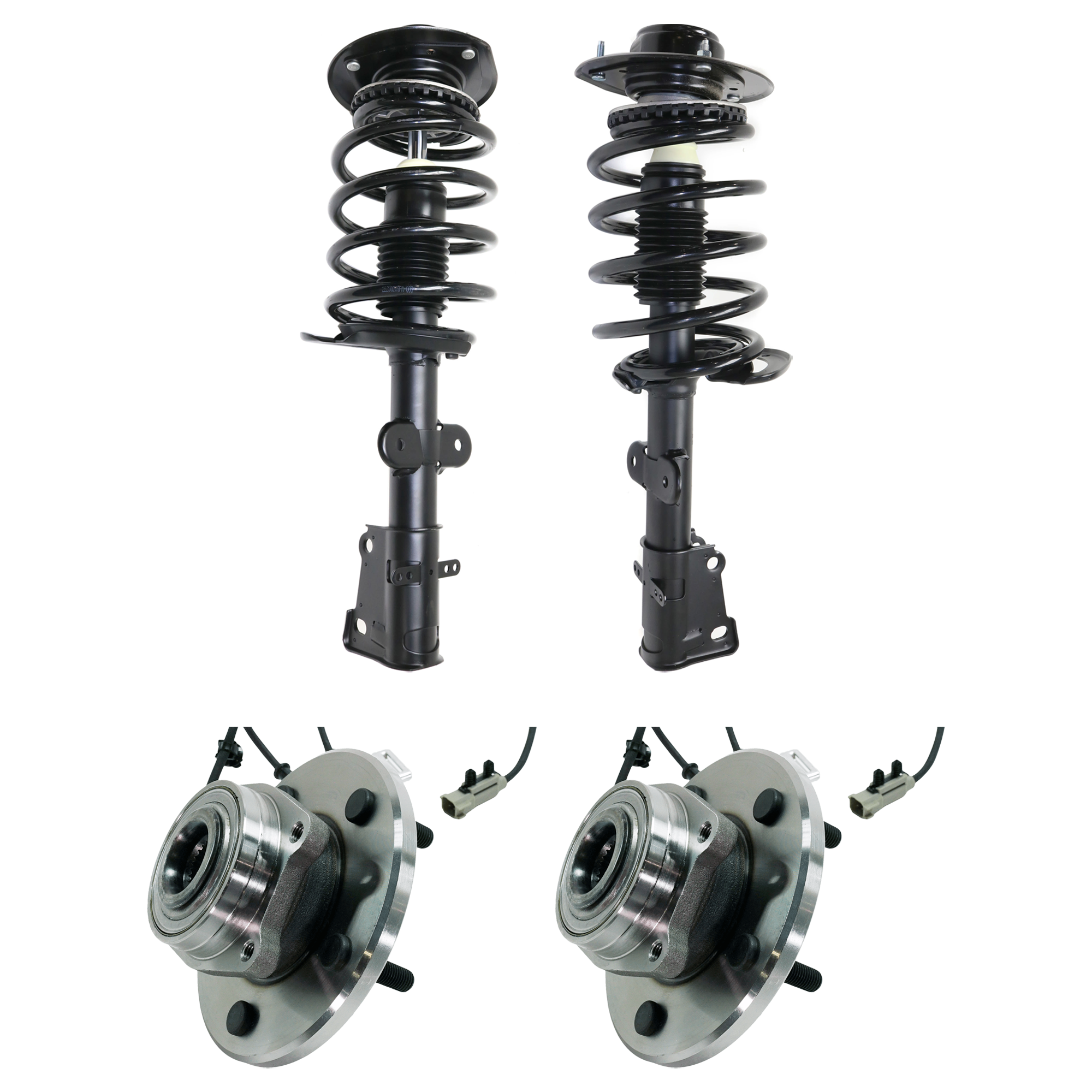 AM PACIFICA 04-06 FRONT FULLY LOADED STRUT RH AND LH 4 pc kit w Wheel Hub SKU KIT 062024 C20 OEM 4725865AA 4725865AB 4725865AD