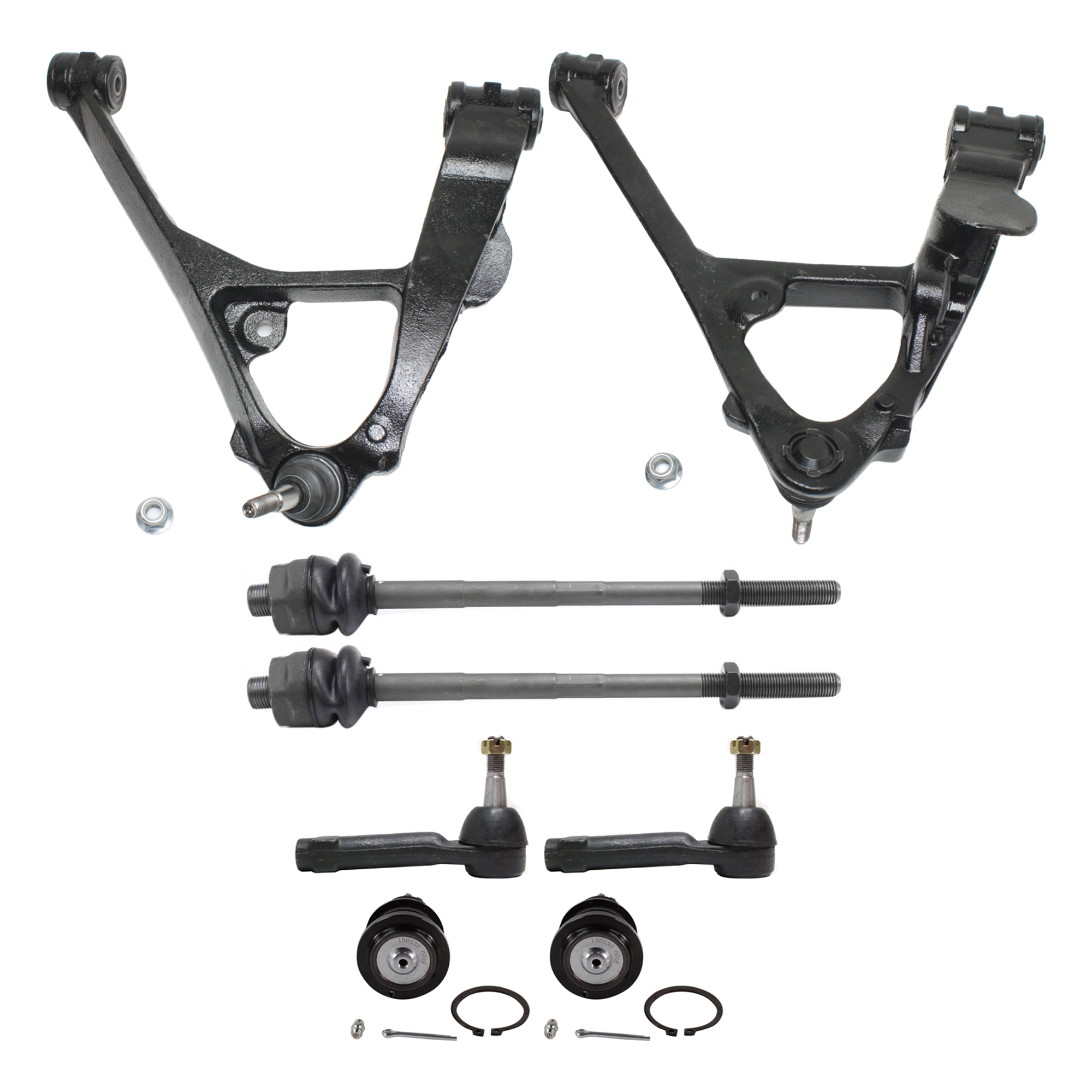 AM SILVERADO 1500-99-06 SIERRA 1500 CLASSIC 07-07 FRONT CONTROL ARM RH AND LH Upper and Lower 8 pc kit w Ball Joint and Tie Rod End SKU KIT 062024 C21 OEM 12475479-12475480-104265-26