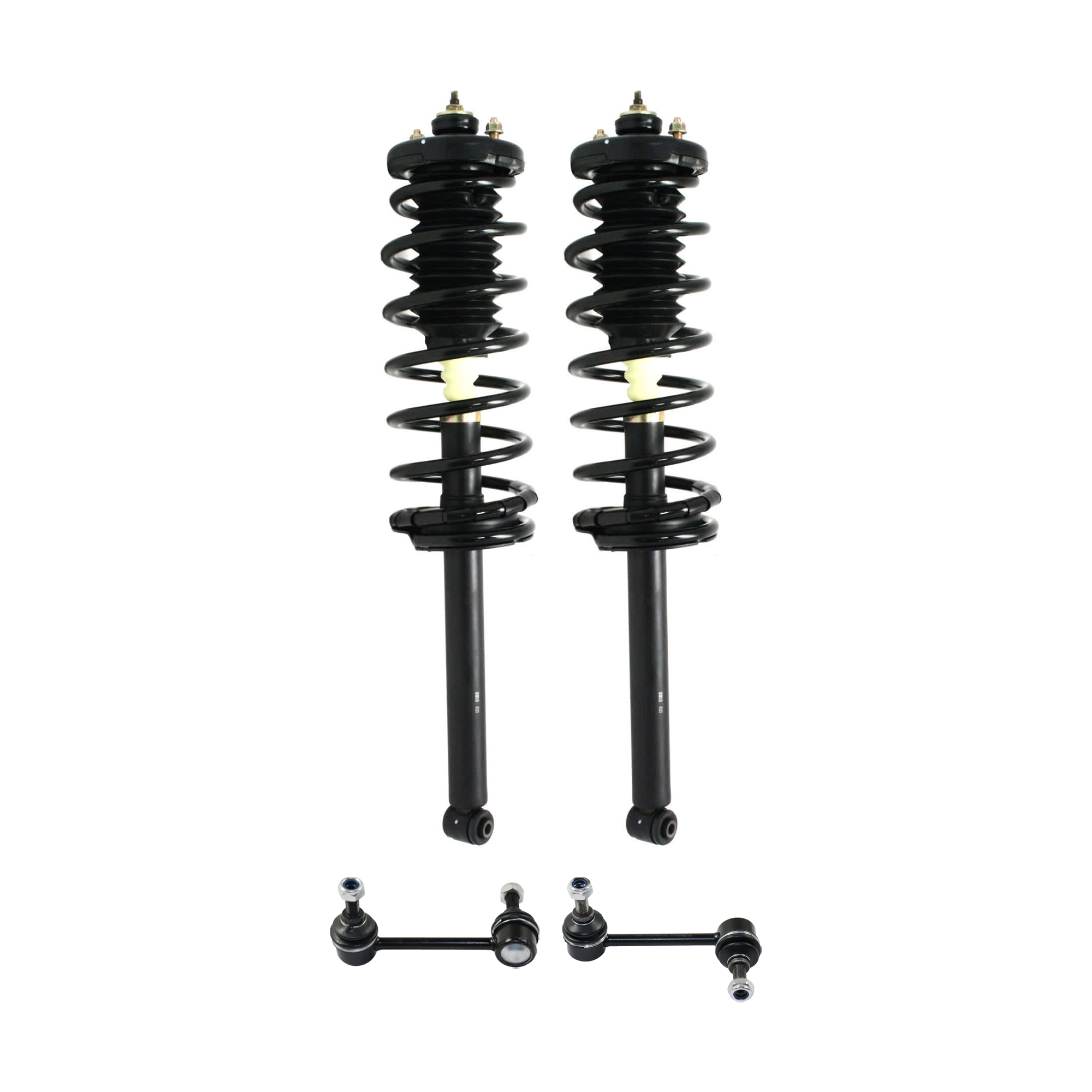 AM ACCORD 98-02 REAR FULLY LOADED STRUT RH AND LH 4 pc kit w Sway Bar Link SKU KIT 062024 C24 OEM 51605S82A05-51606S82A03-52325S