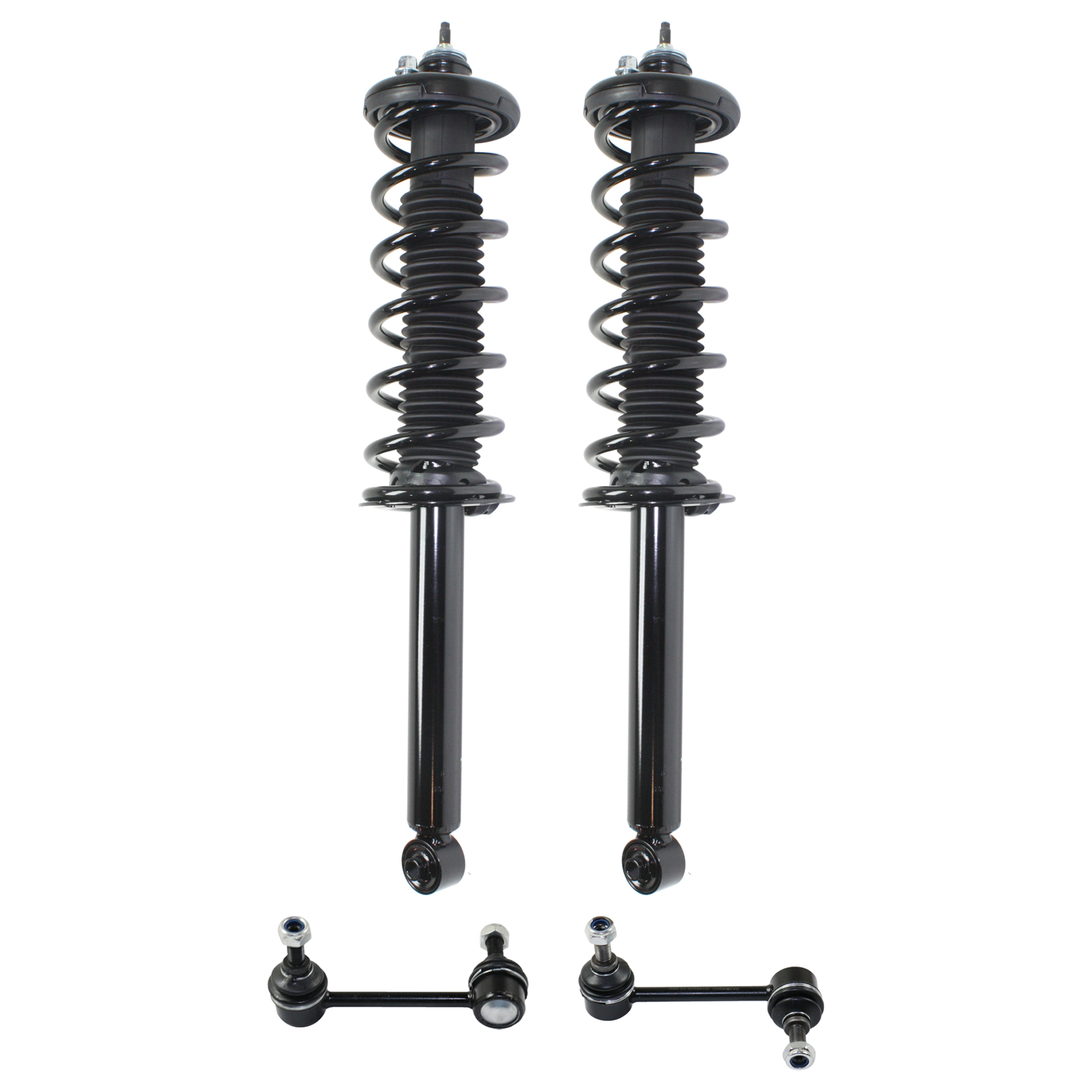 AM ACCORD 03-07 TL 04-08 REAR FULLY LOADED STRUT RH AND LH 4 pc kit w Sway Bar Link SKU KIT 062024 C30 OEM 52611SDBA02-52611SDAA03-52325S