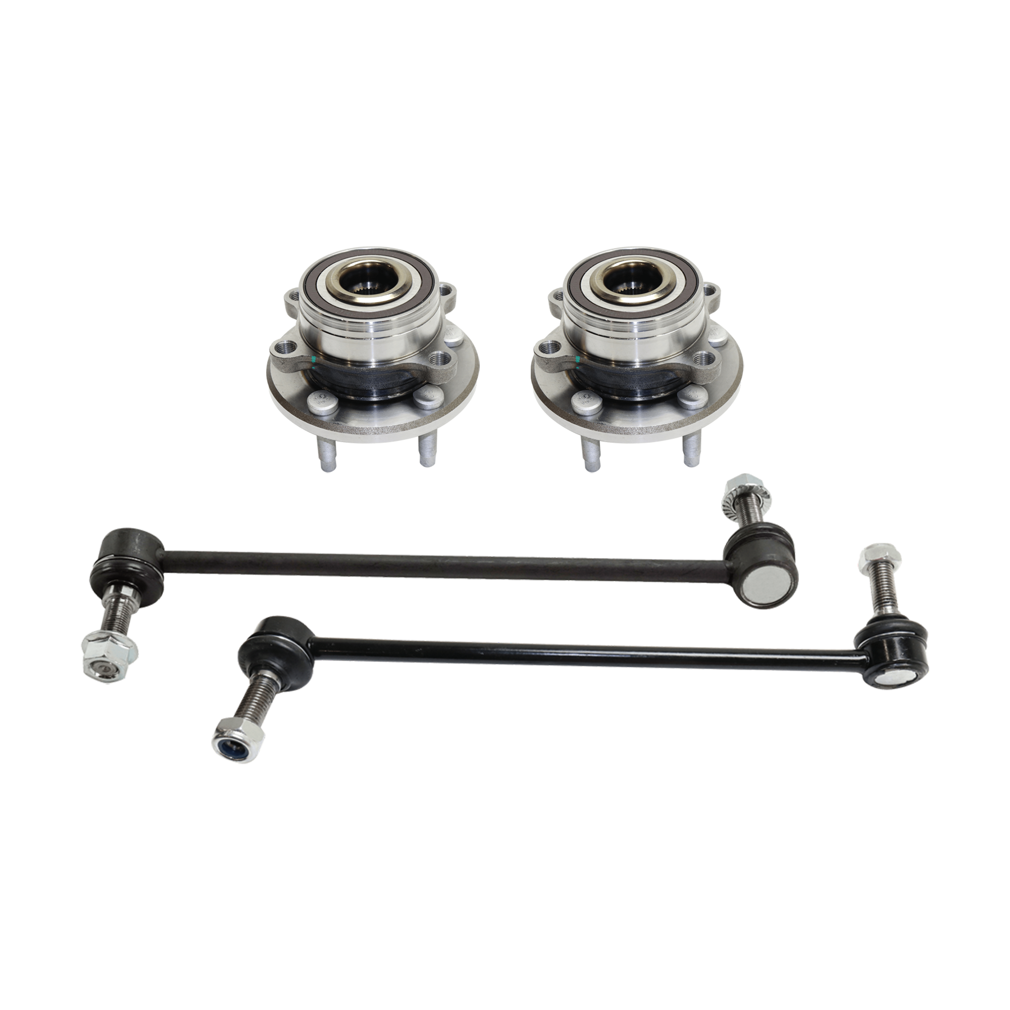 AM EXPLORER 11-19 FRONT AND REAR HUB ASSEMBLY RH AND LH 4 pc kit w Sway Bar Link SKU KIT 062024 C42 OEM BB532C300AC BB5Z1104A BR930380