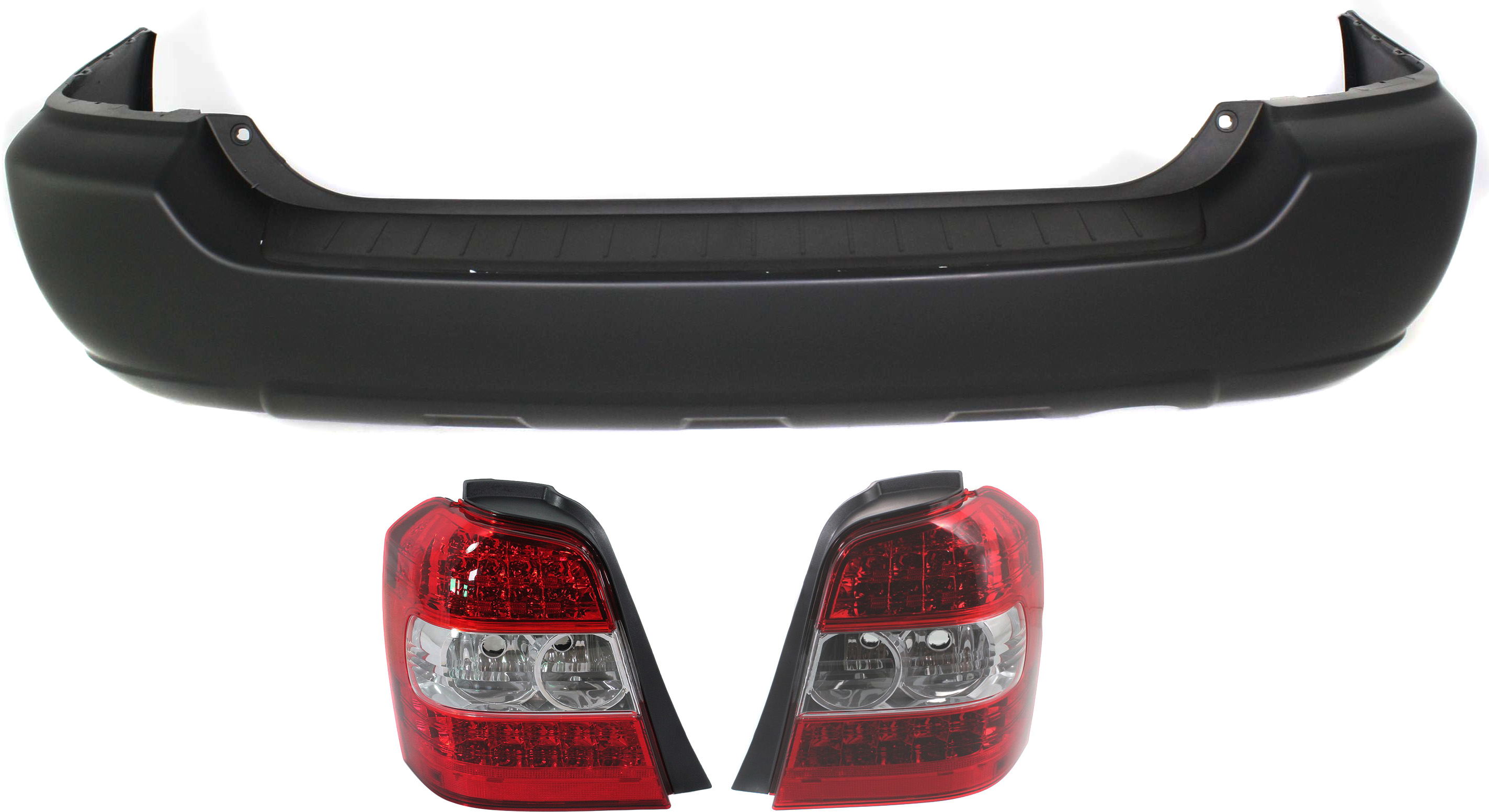 AM HIGHLANDER 06-07 TAIL LAMP RH AND LH Lens and Housing Halogen 3 pc Kit with Bumper Cover SKU KIT 062117-81 Partslink TO2800162 TO2801162 TO1100231 OEM 8156148130-8155148130-52159489