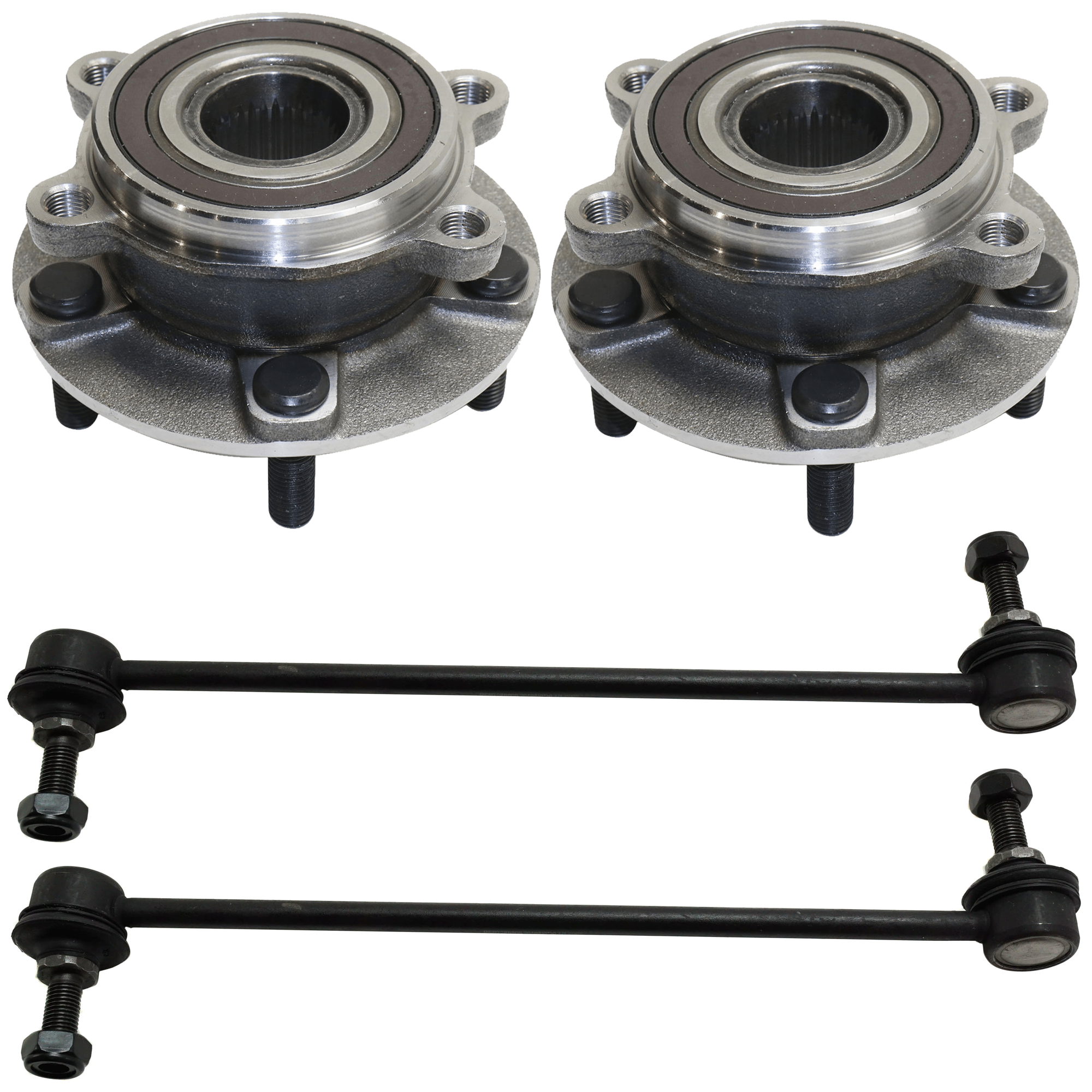AM MAZDA 6-14-19 CX 5-13-20 FRONT SUSPENSION KIT 4 pc Kit with Sway Bar Link and Wheel Hub SKU KIT 062124-09 OEM 1015090-2651747-5451500-545153