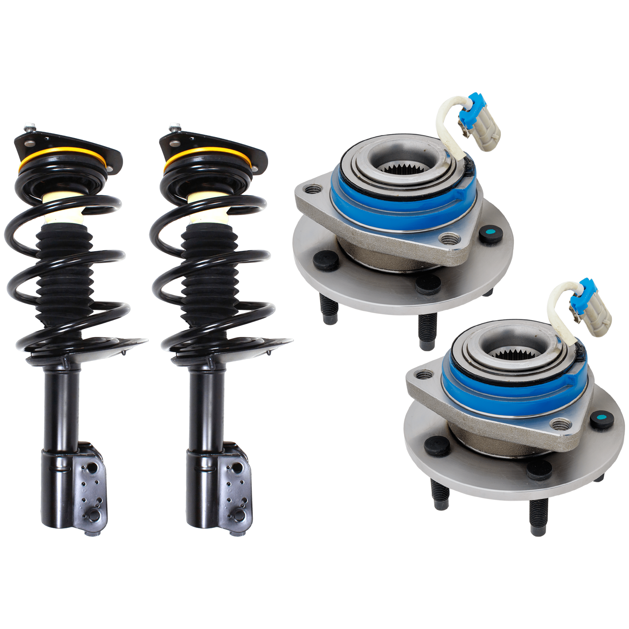 AM VENTURE 97-05 FRONT SUSPENSION KIT RH AND LH 4 pc Kit with Shock Absorber and Strut Assembly and Wheel Hub SKU KIT 062124-12 OEM 88965467-19169325-12429204