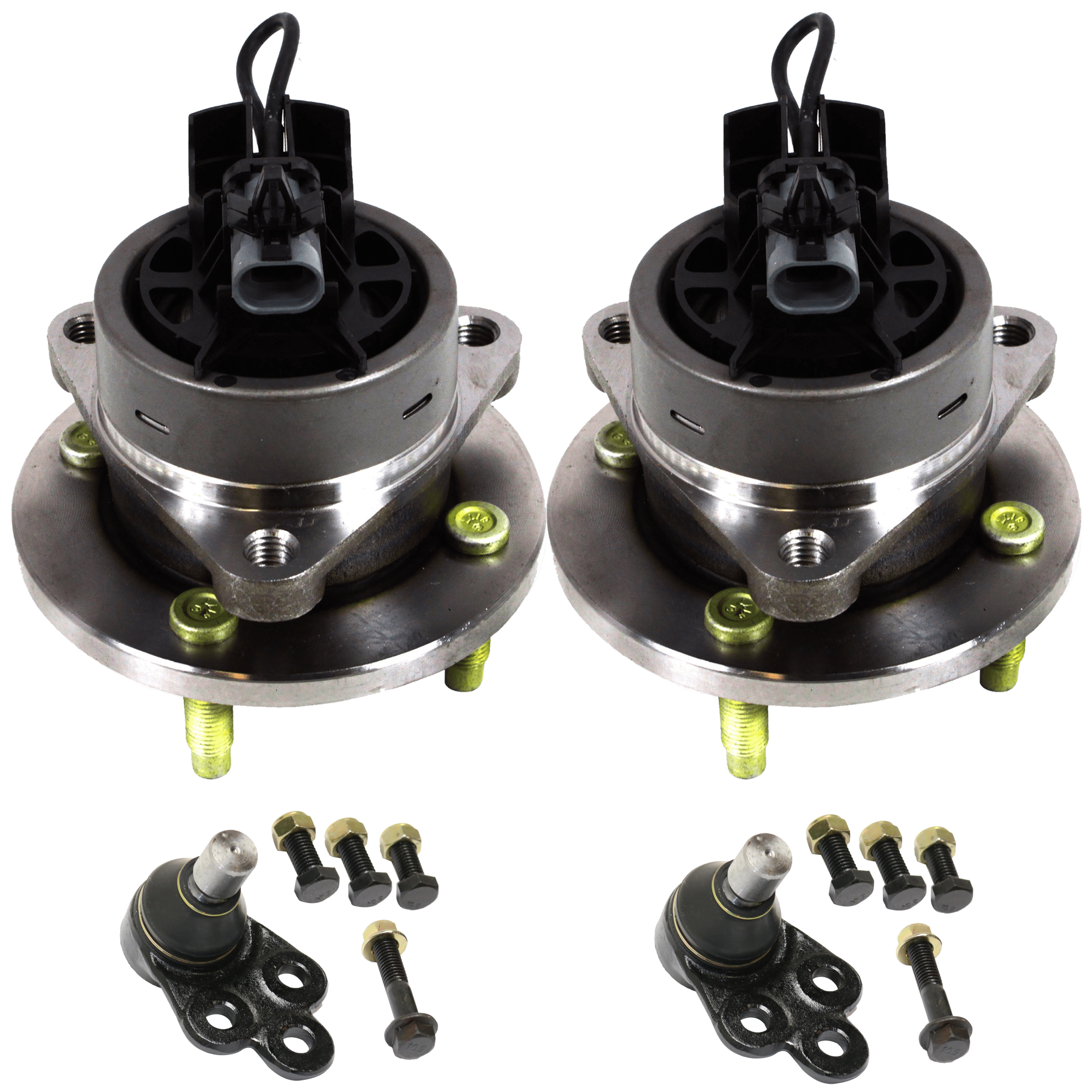 AM ION 03-07 COBALT 05-10 FRONT HUB ASSEMBLY RH AND LH 4 Studs 4 pc kit w Ball Joint SKU KIT 062124-15 OEM 22701516-2601731-5051423-15240