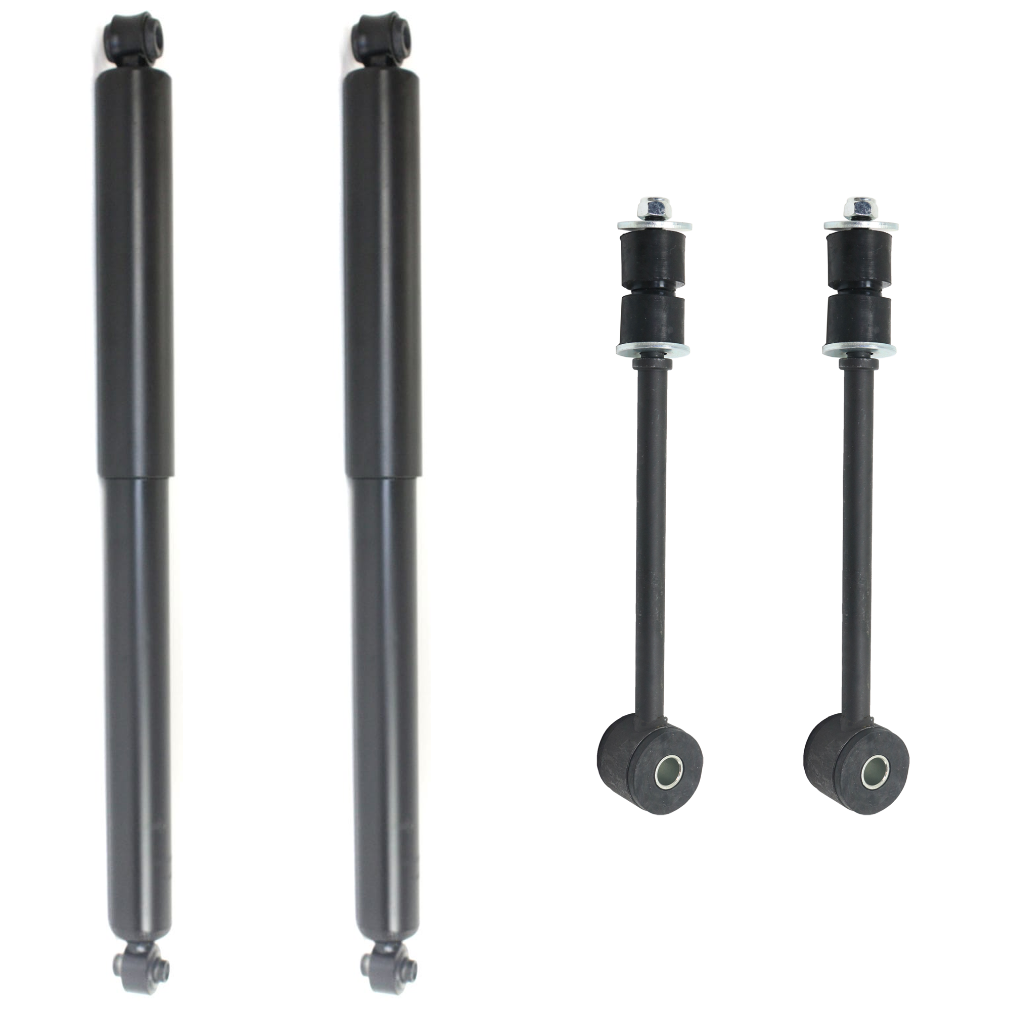 AM F SERIES PICKUP 85-97 REAR SUSPENSION KIT RH AND LH Gas Charged Twin tube Black 4 pc Kit with Shock Absorber and Sway Bar Link SKU KIT 062124-17 OEM 6L5Z18125AA E5TZ5K483A