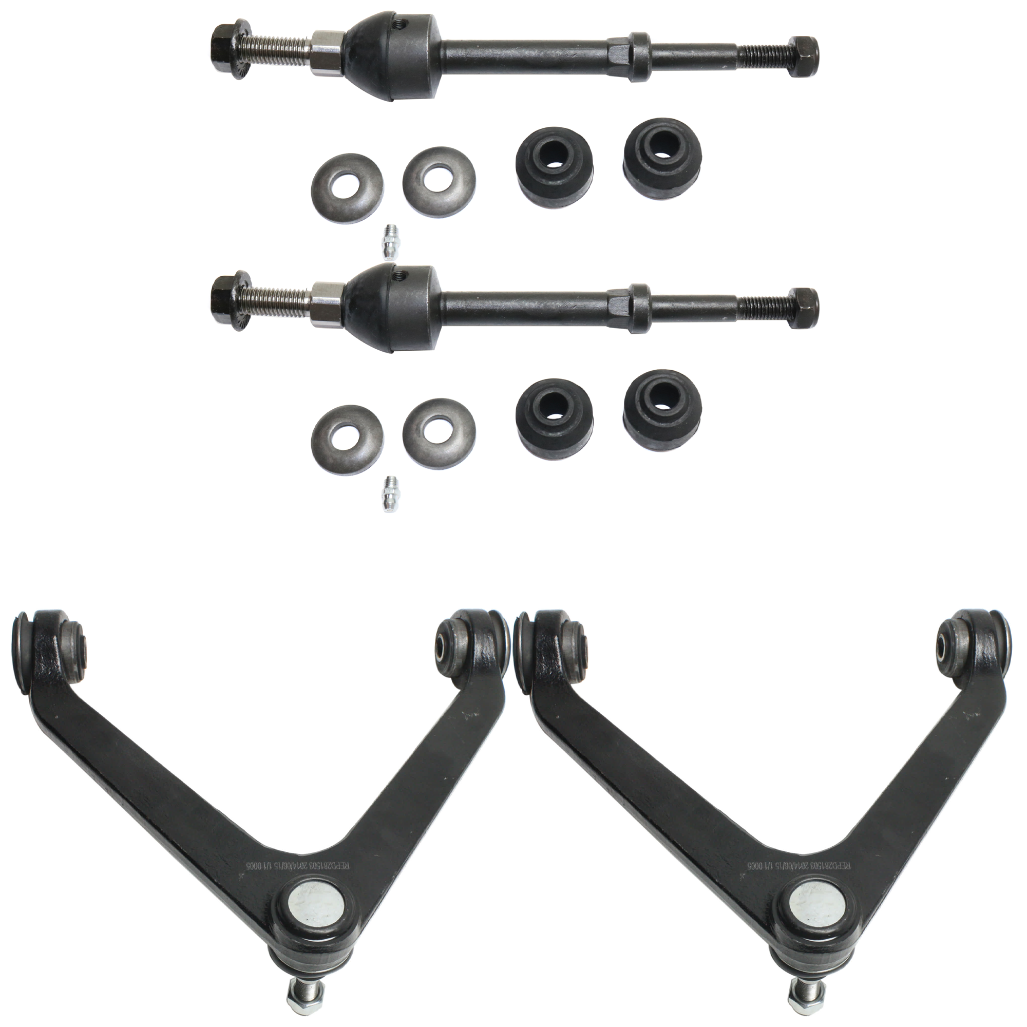 AM RAM 1500 P U 02-05 FRONT SUSPENSION KIT 4 pc Kit with Control Arm and Sway Bar Link SKU KIT 062124-20 OEM 52106577AA 52106577AB 52106577