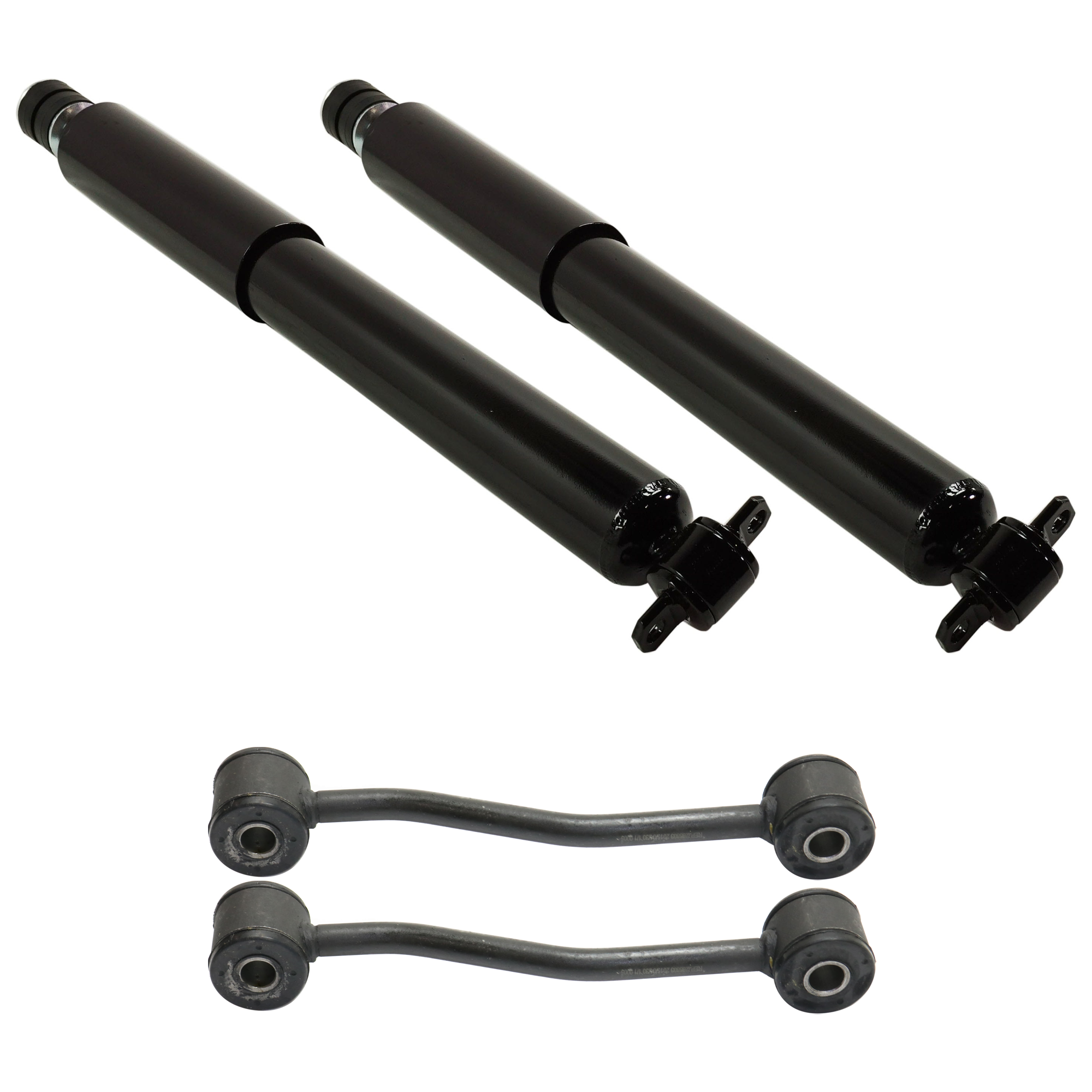 AM GRAND CHEROKEE 99-04 FRONT SUSPENSION KIT RH AND LH Twin Tube Black 4 pc kit w Shock Absorber and Strut Assembly and Sway Bar Links SKU KIT 062124-24 OEM 52088235-5014732AG 2651598-545