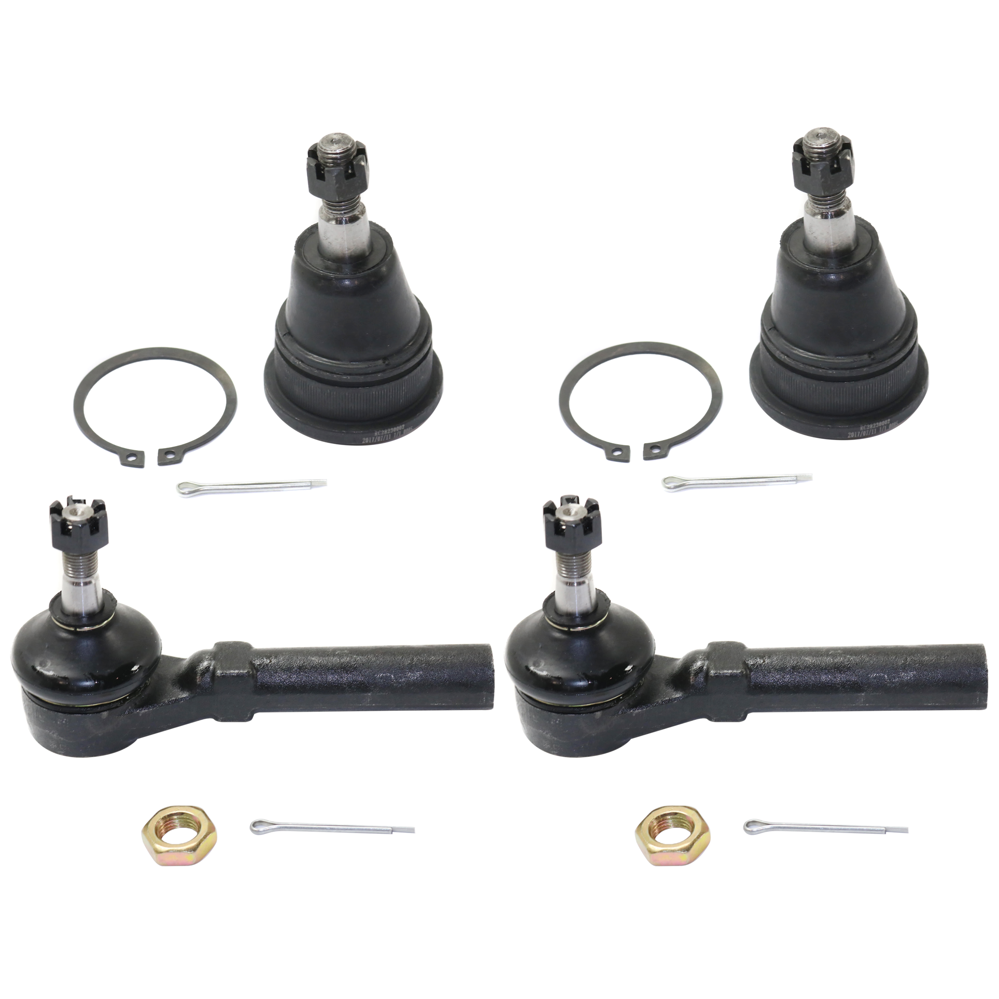 AM GRAND CARAVAN 08-18 TOWN AND COUNTRY 08-16 FRONT SUSPENSION KIT RH AND LH 4 pc Kit with Ball Joint and Tie Rod End SKU KIT 062124-28 OEM 521709-521710-2601739-5051428