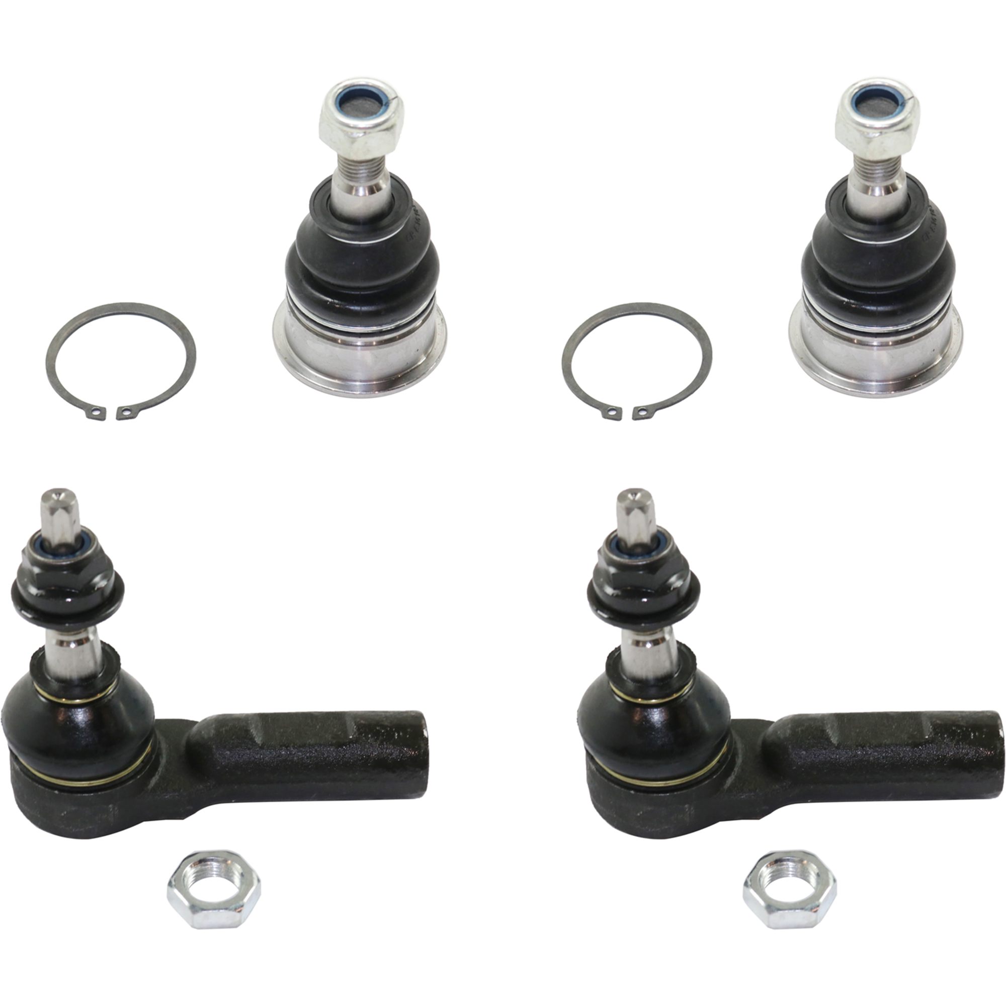 AM RAM 1500 P U 09-12 FRONT HUB ASSEMBLY RH AND LH 4 pc Kit with Ball Joint and Tie Rod End SKU KIT 062124-29 OEM 2601669-5001134-5174041AA 5174