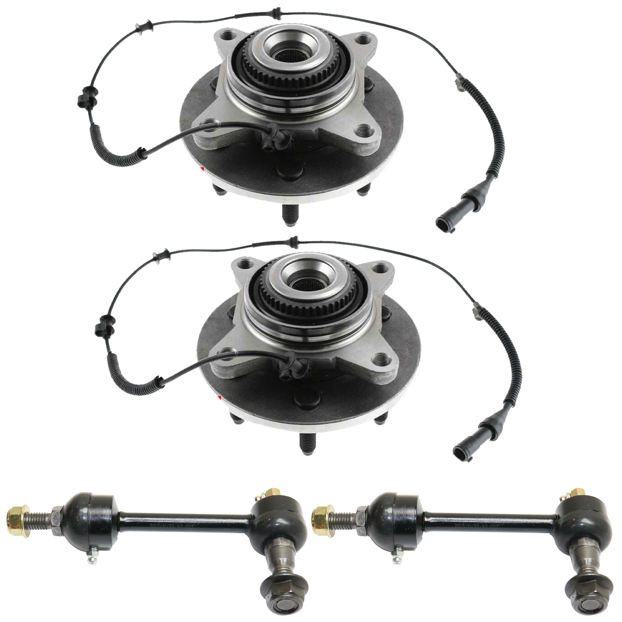 AM F 150 PICKUP 04-05 FRONT HUB ASSEMBLY RH AND LH 4 pc Kit with Sway Bar Link and Wheel Hub SKU KIT 062124-32 OEM 1818373-2651584-5451375-45G037