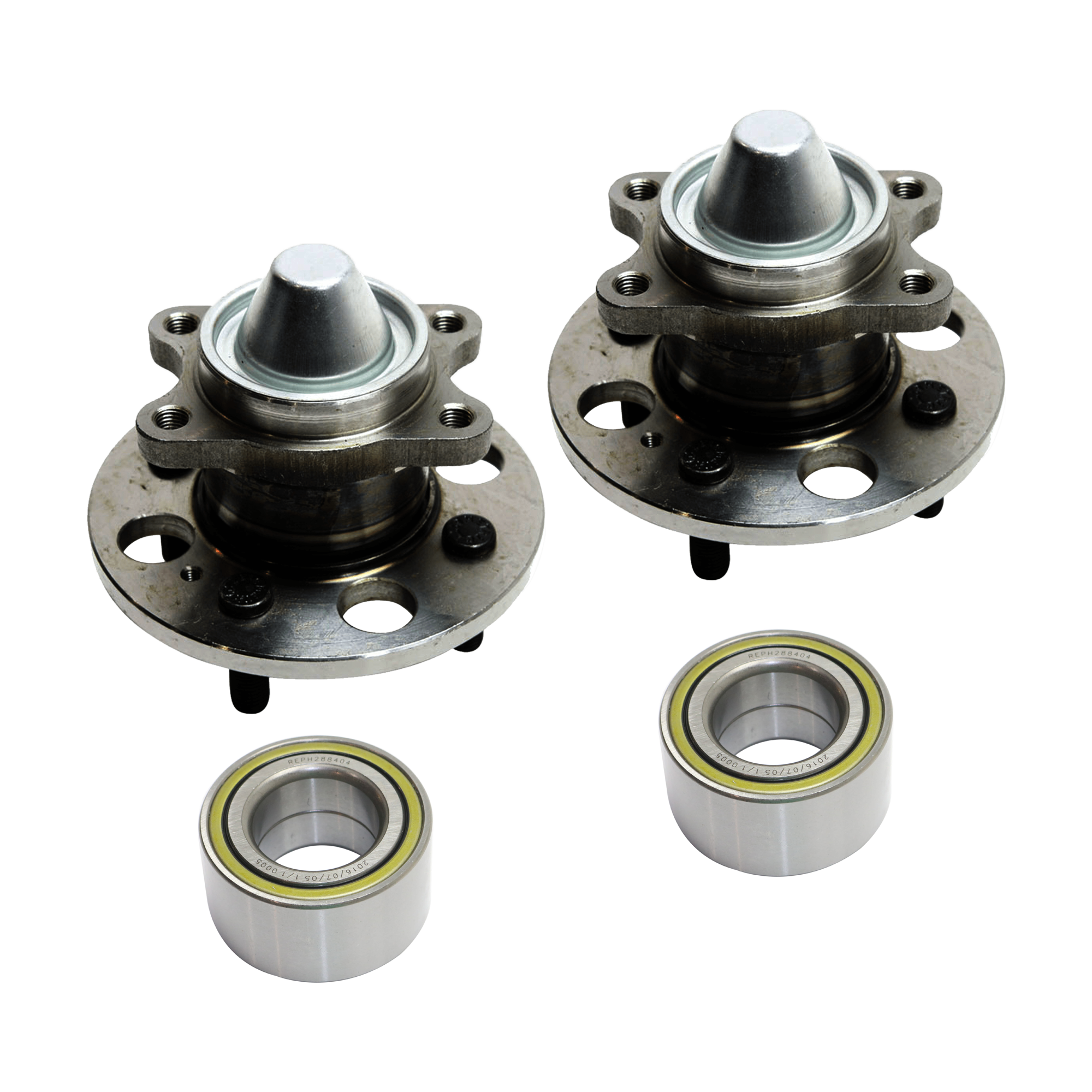 AM ACCENT 06-11 REAR HUB ASSEMBLY RH AND LH 4 Studs 4 pc kit Non Driven 4 x 1 mm Bolt Pattern 4 Bolt Modified Bearing SKU KIT 062124-35