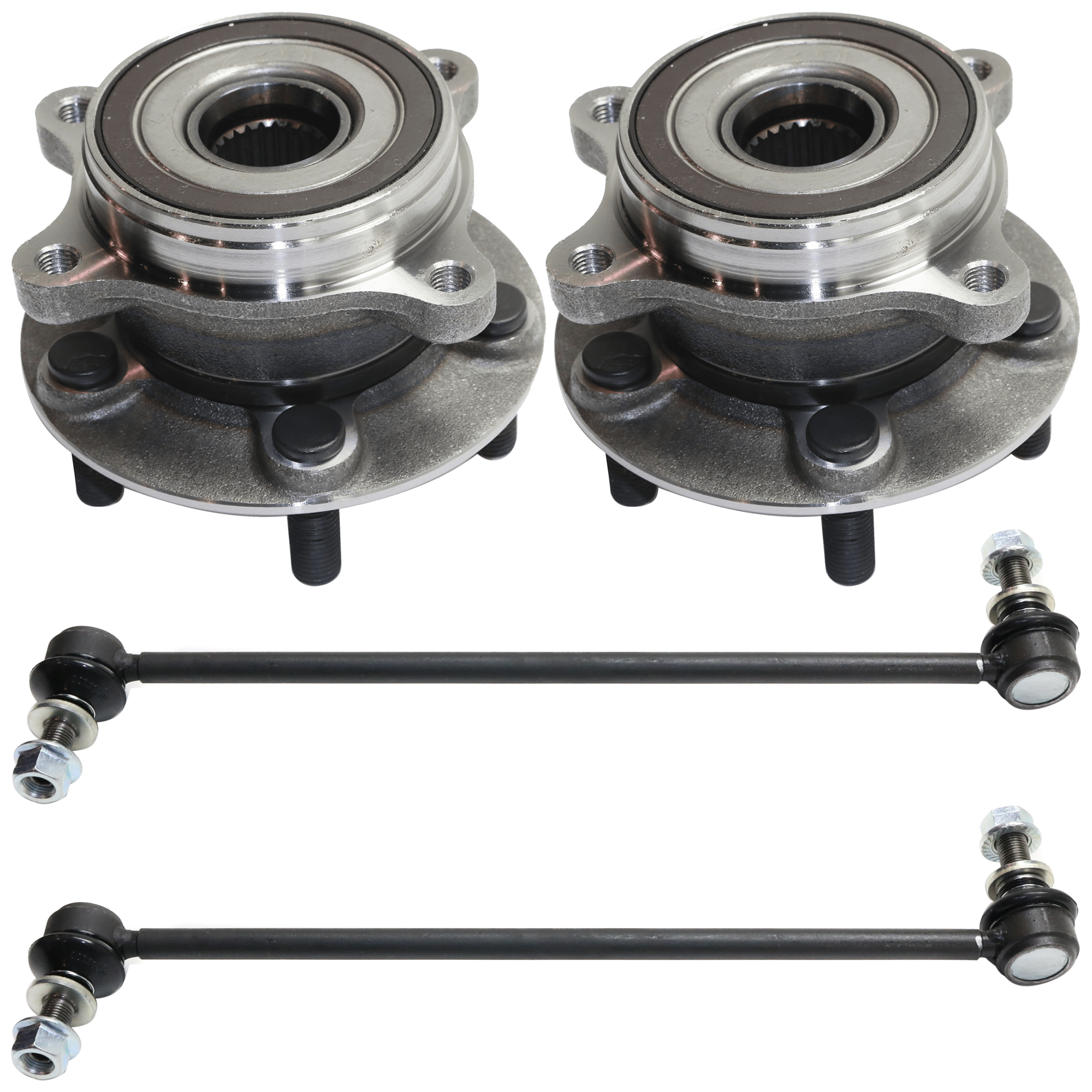 AM PRIUS 10-15 FRONT HUB ASSEMBLY 4 pc Kit with Sway Bar Link and Wheel Hub SKU KIT 062124-36 OEM 1015228-2651854-5451646-187500