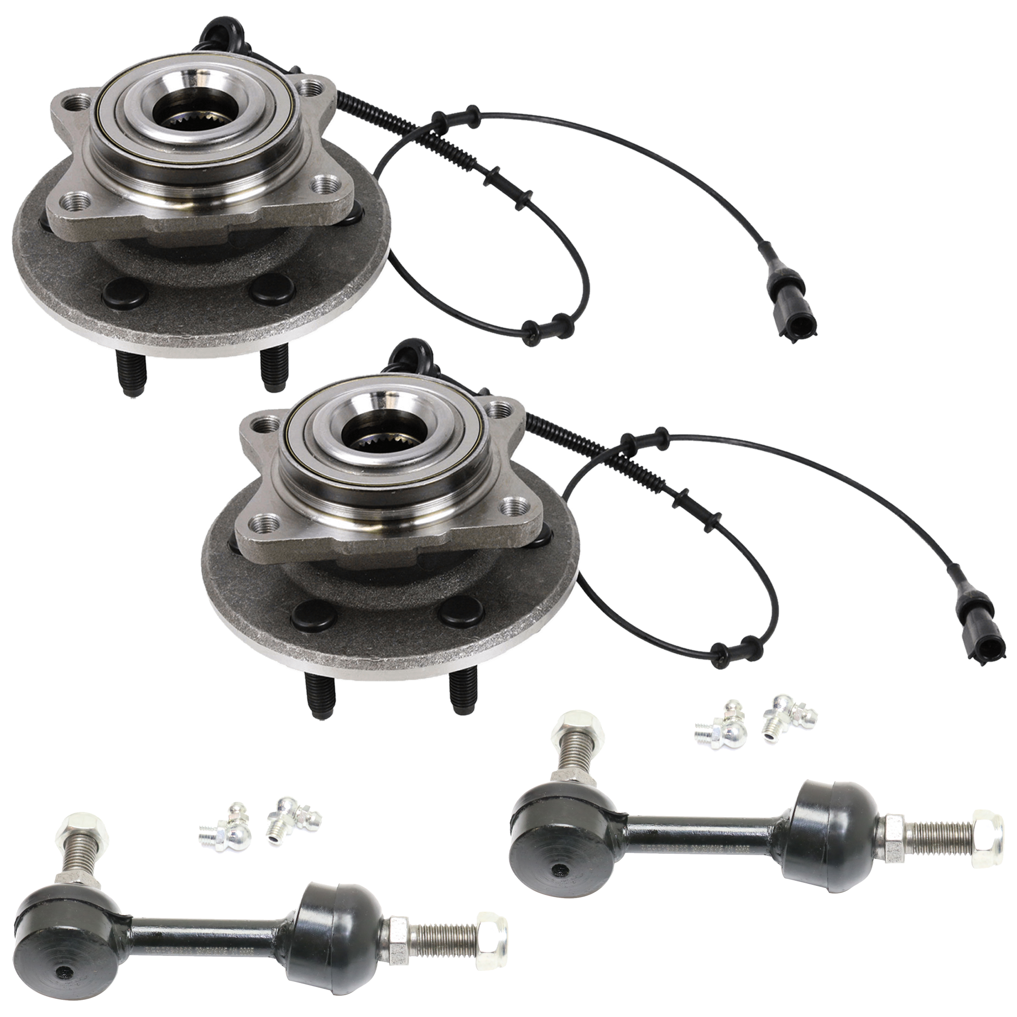AM EXPEDITION NAVIGATOR 03-05 REAR HUB ASSEMBLY RH AND LH 4 pc Kit with Wheel Hub and Sway Bar Link SKU KIT 062124-45 OEM 2651557-2L1Z5K484AB MK80127 SL