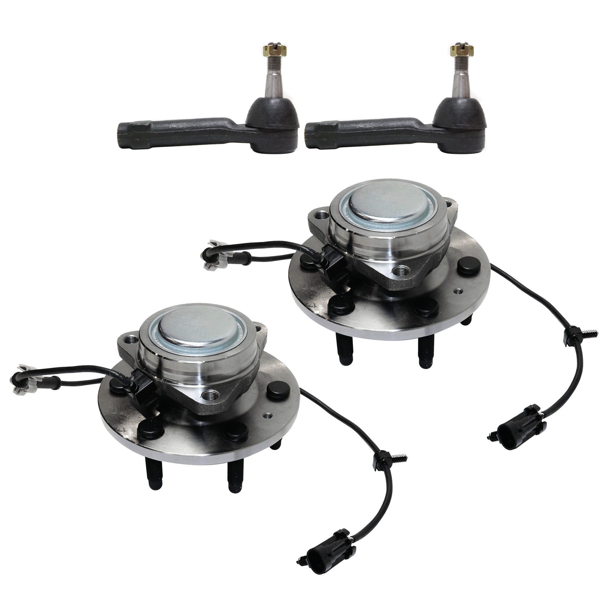 AM SILVERADO SIERRA 1500-05-06 FRONT SUSPENSION KIT RH AND LH 4 pc kit with Tie Rod End and Wheel Hub SKU KIT 062224-209 OEM 2693122-4011785-4012354-124713