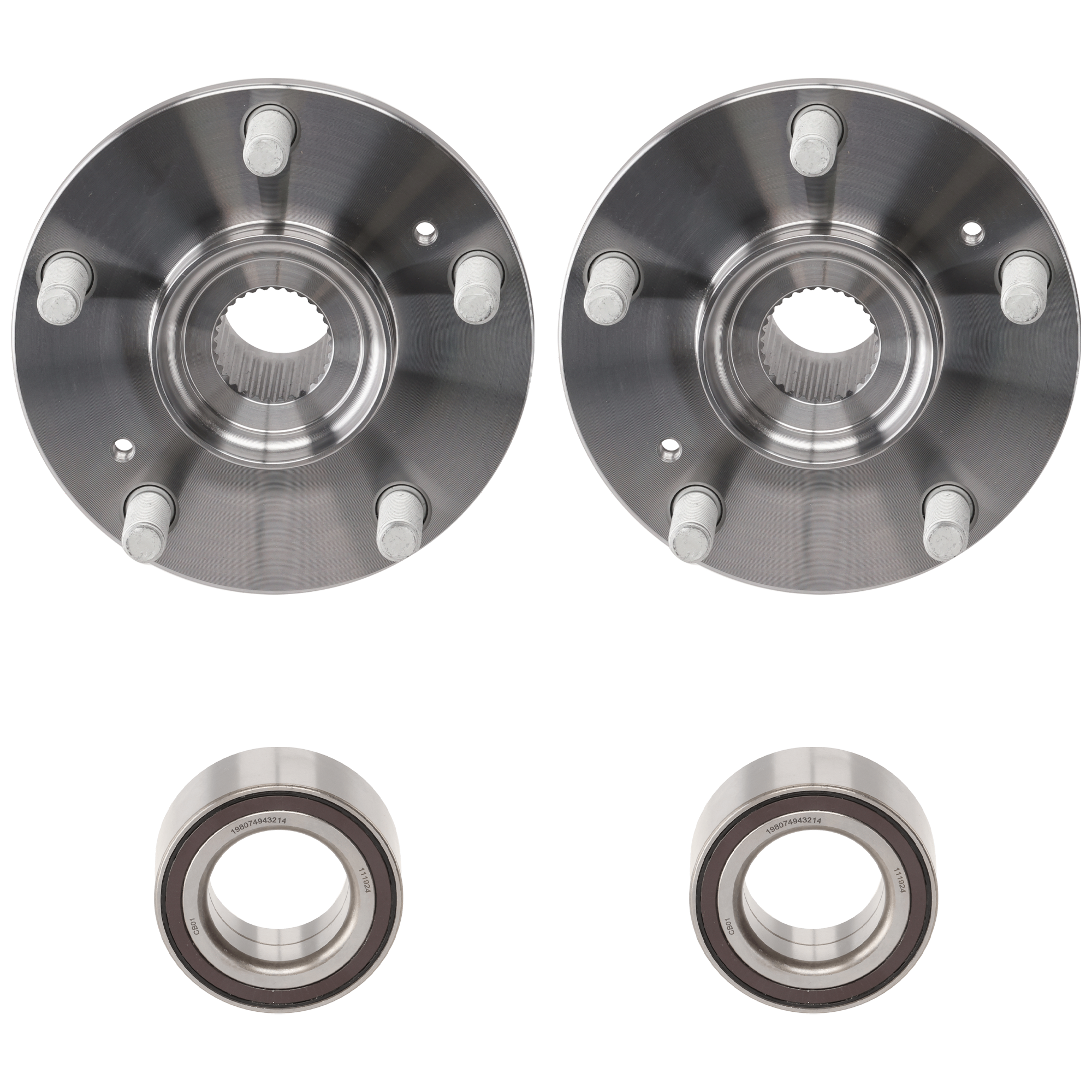 AM TSX 09-14 ACCORD 08-12 FRONT WHEEL BEARING RH AND LH 4 pc kit with Wheel Hub SKU KIT 062224-211 OEM 44600TA0A00
