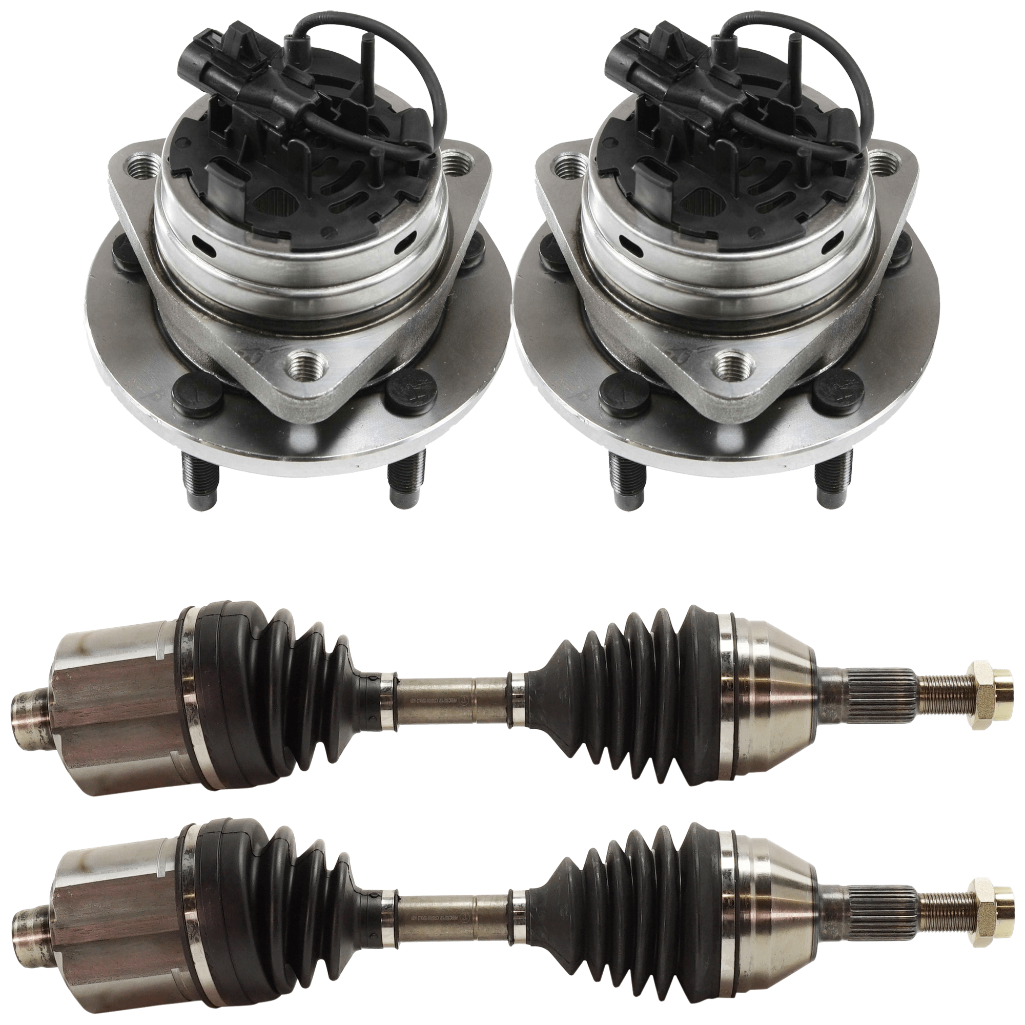 AM MALIBU 04-10 G6-05-10 FRONT SUSPENSION KIT RH AND LH 4 pc kit with Axle Assembly and Wheel Hub SKU KIT 062224-212 OEM 15793213