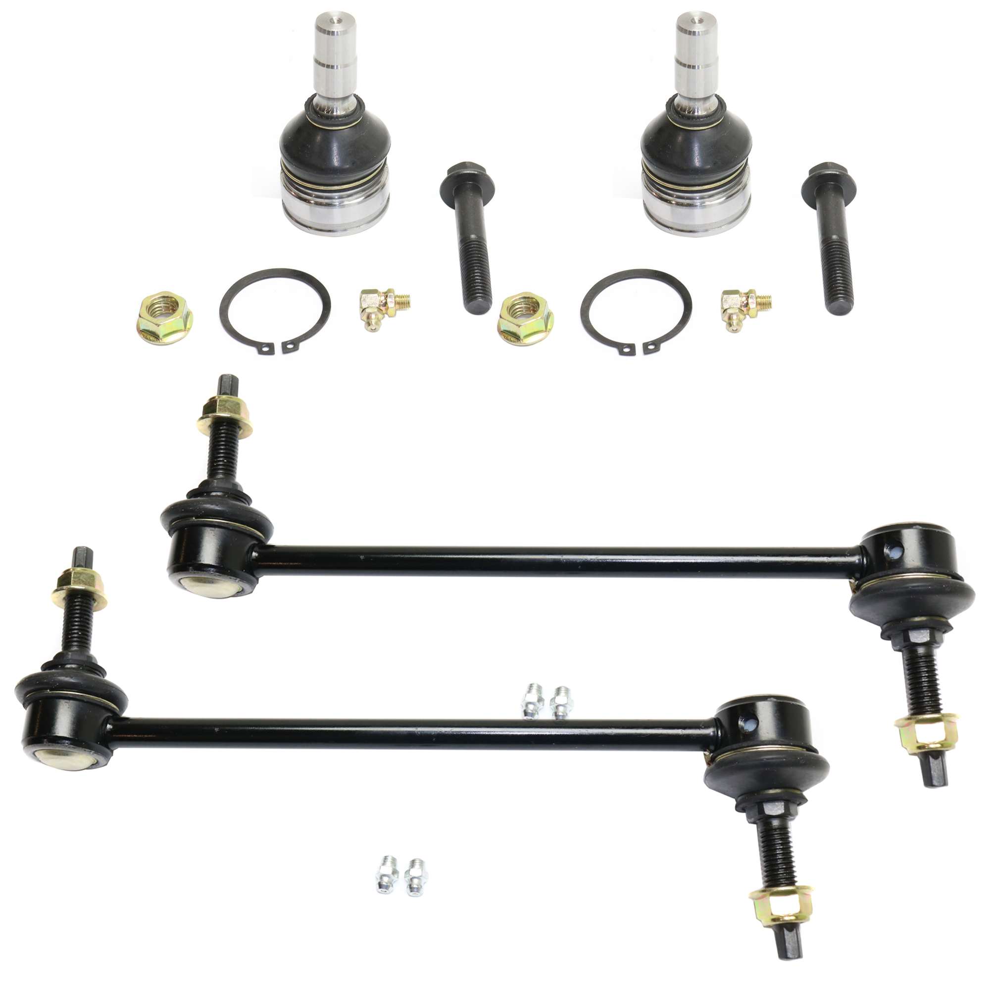 AM MUSTANG 05-10 FRONT SUSPENSION KIT 4 pc Kit with Ball Joint and Sway Bar Link SKU KIT 062224-213 OEM 2601594-5051322-45D2322-46D232