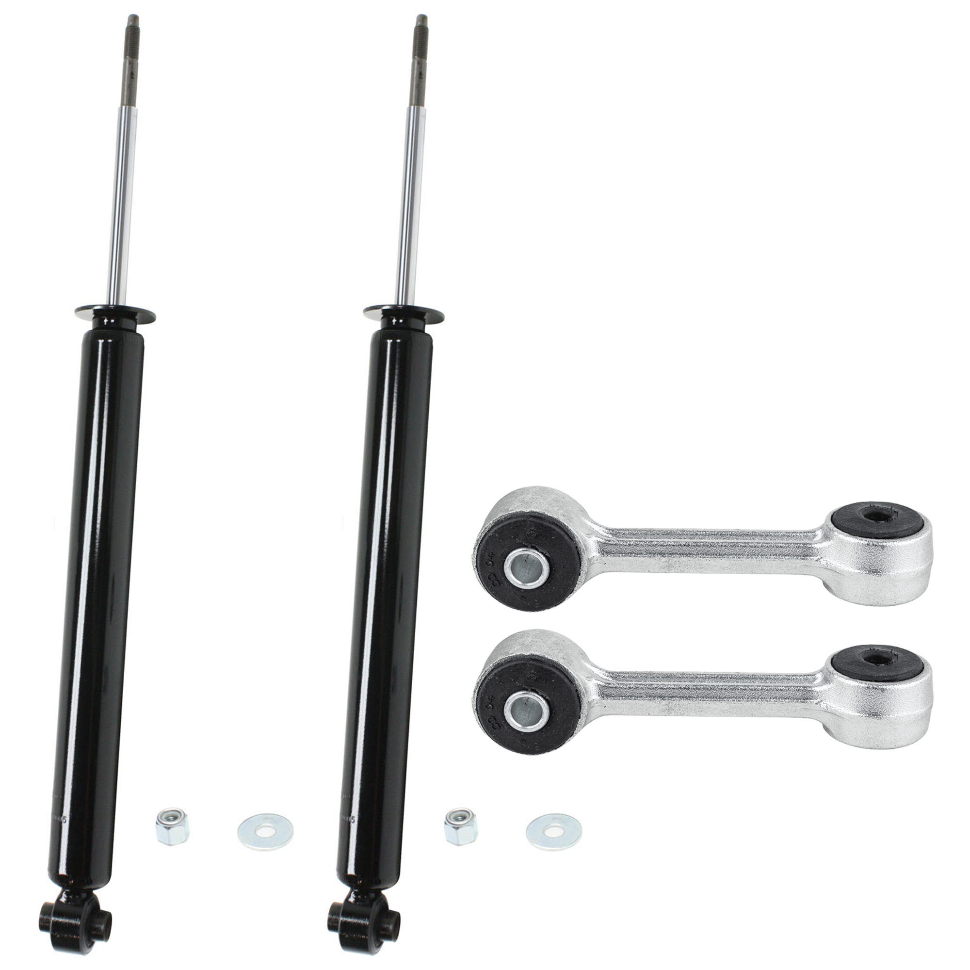 AM 3 SERIES 99-06 REAR SUSPENSION KIT 4 pc kit with Shock Absorber and Strut Assembly and Sway Bar Link SKU KIT 062224-222 OEM 31306757043-31306757044