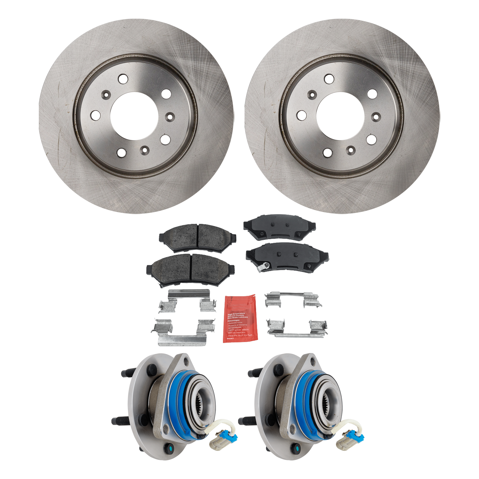 AM MONTANA 05-05 REAR HUB ASSEMBLY RH AND LH 5 pc kit 5 Studs 5 x 4.53 in. Bolt Pattern with Brake Disc and Brake Pad Set SKU KIT 062424 C111 OEM 12429204-18048698-19121389-191