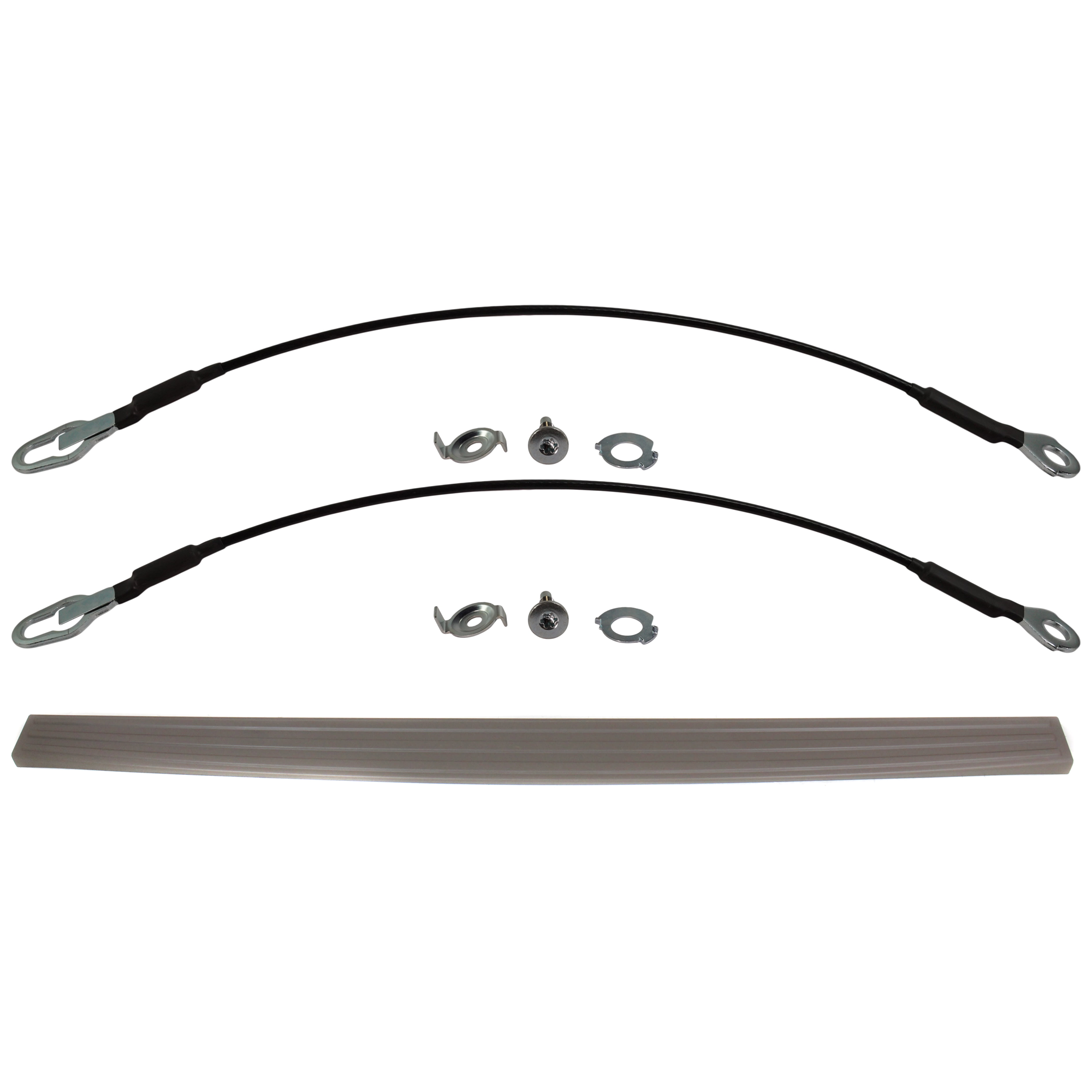 AM F 150-09-14 TAILGATE MOLDING Brown 3 pc Kit with Tailgate Cable SKU KIT 062424 C28 Partslink FO1904108 FO1921102 FO1920102 OEM BL3Z9940602AA 4L3Z5443052AA 4L