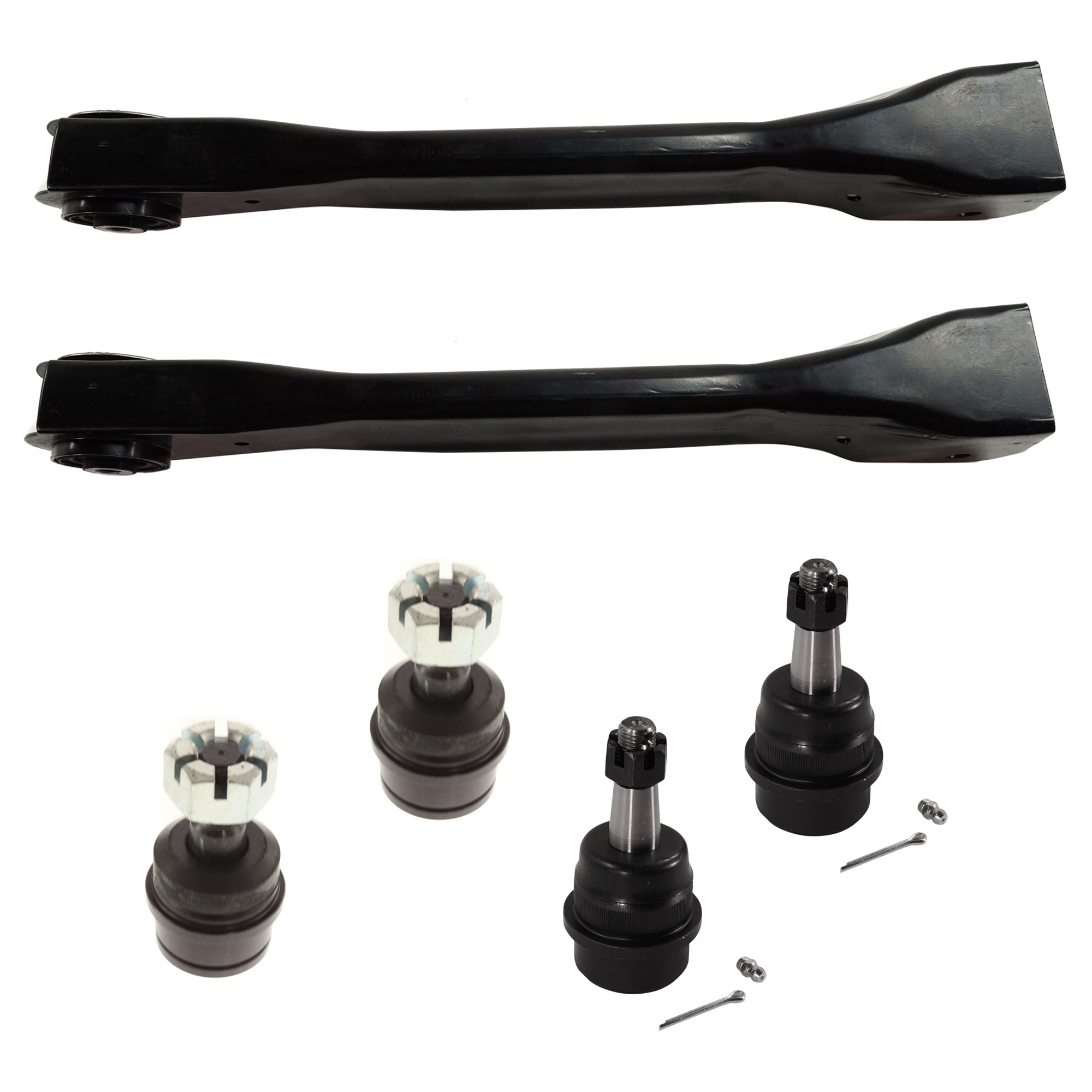 AM CHEROKEE 90-01 WRANGLER 97-06 FRONT CONTROL ARM RH AND LH Upper 6 pc kit with Ball Joint SKU KIT 062424 C39 OEM 52087711-5134991AA 52000213-52