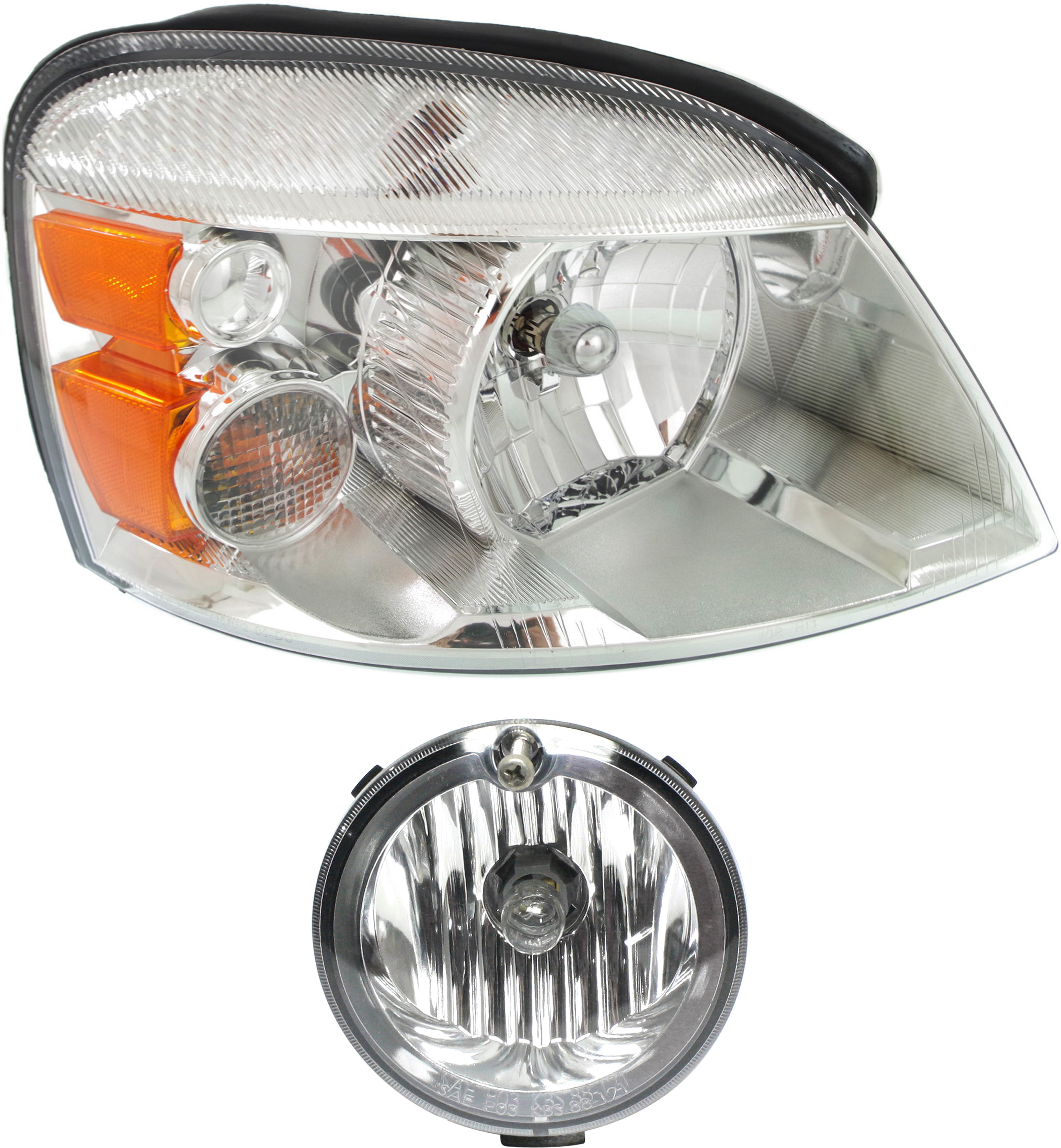 AM FREESTAR 04-07 HEAD LAMP RH Assembly Halogen 2 pc Kit with Fog Light SKU KIT 062517-30 OEM 7F2Z13008A 1F2Z13200AA