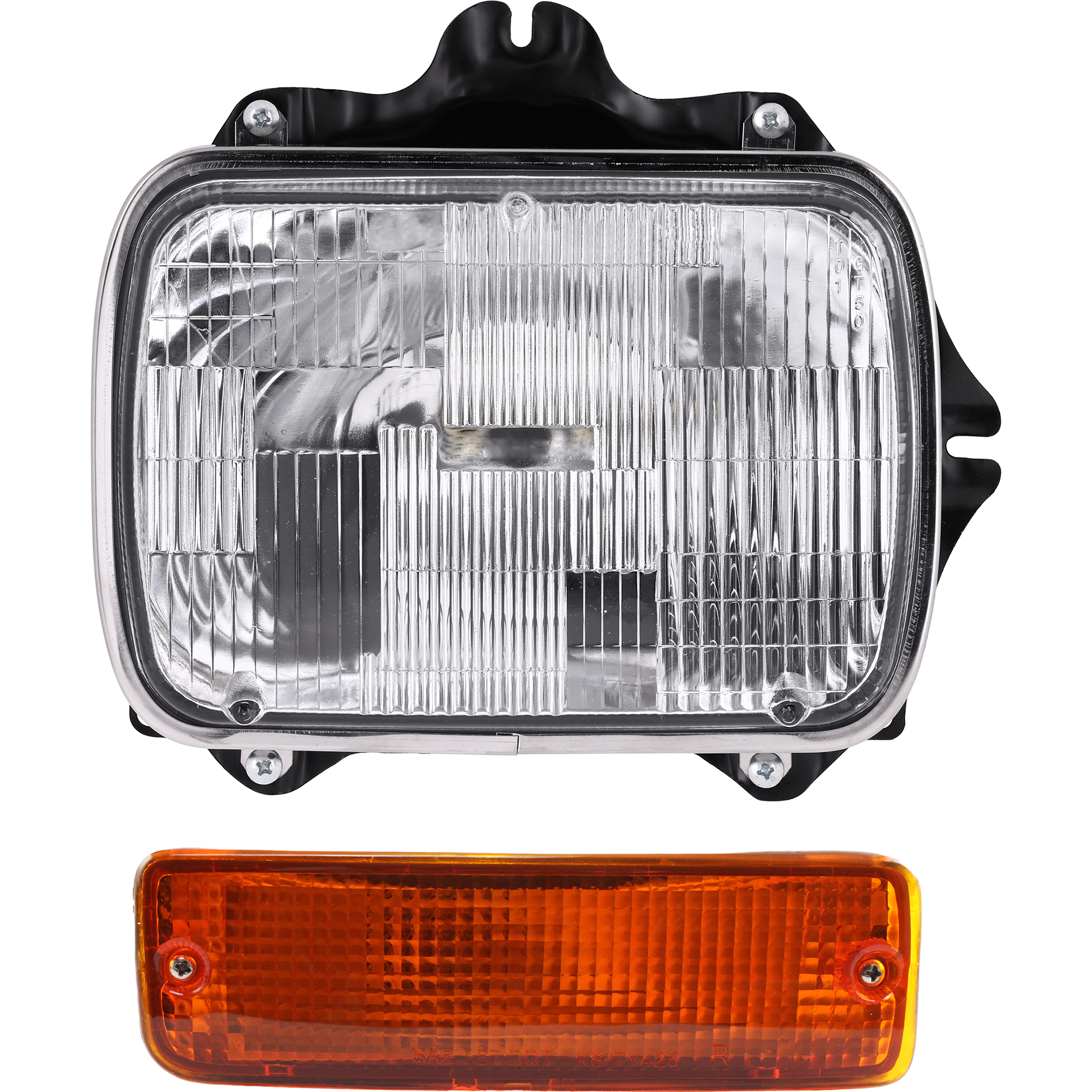 AM TOYOTA PICKUP 89-95-4RUNNER 90-91 HEAD LAMP RH Assembly Halogen 2 pc Kit with Turn Signal Light SKU KIT 062517-48 Partslink TO2501117 TO2521107 OEM 8111089155-8111080367-81510891