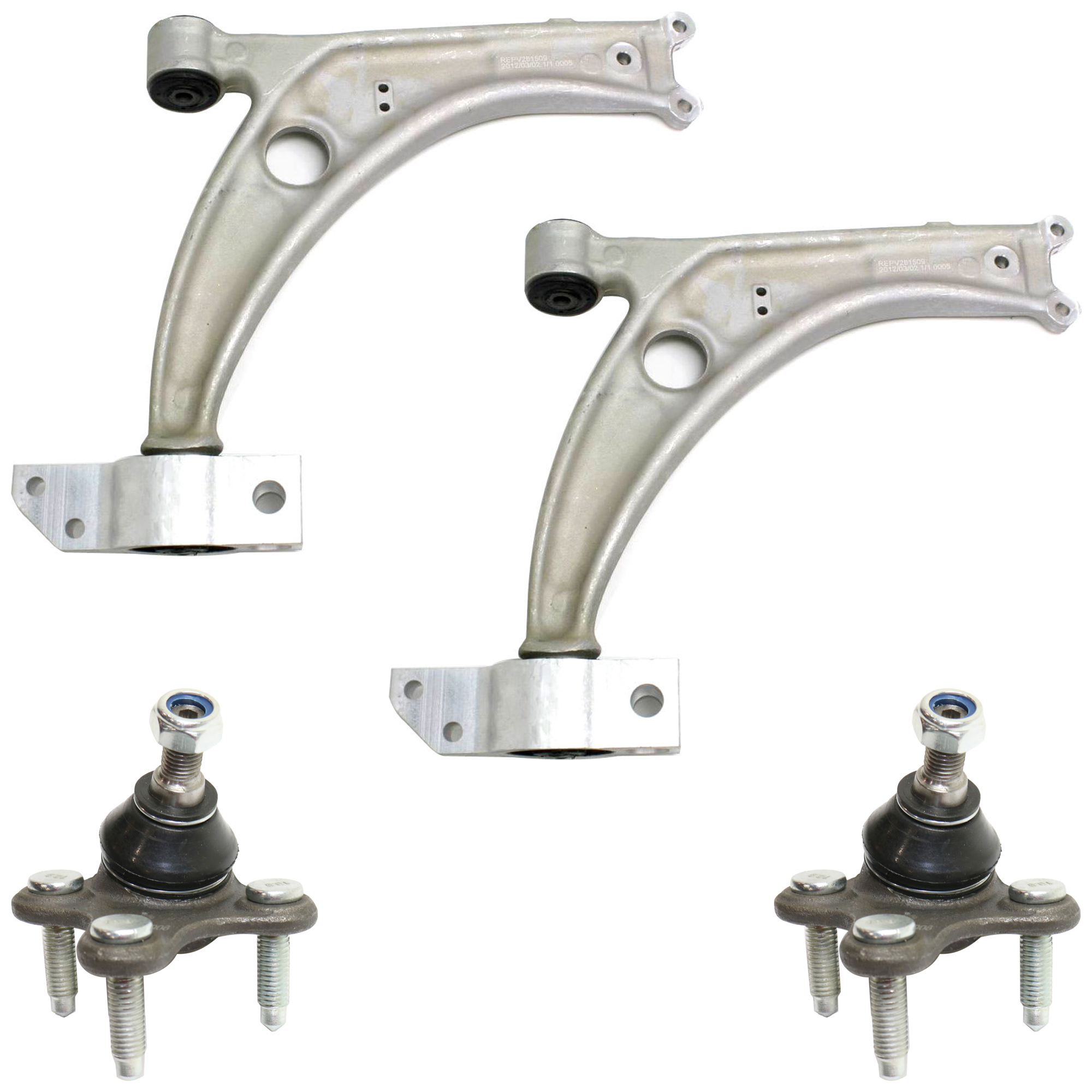 AM TIGUAN 09-16 FRONT SUSPENSION KIT RH 4 pc kit Ball Joint and Control Arm SKU KIT 062524-05 OEM 1015972-2601617-5051337-1K0407