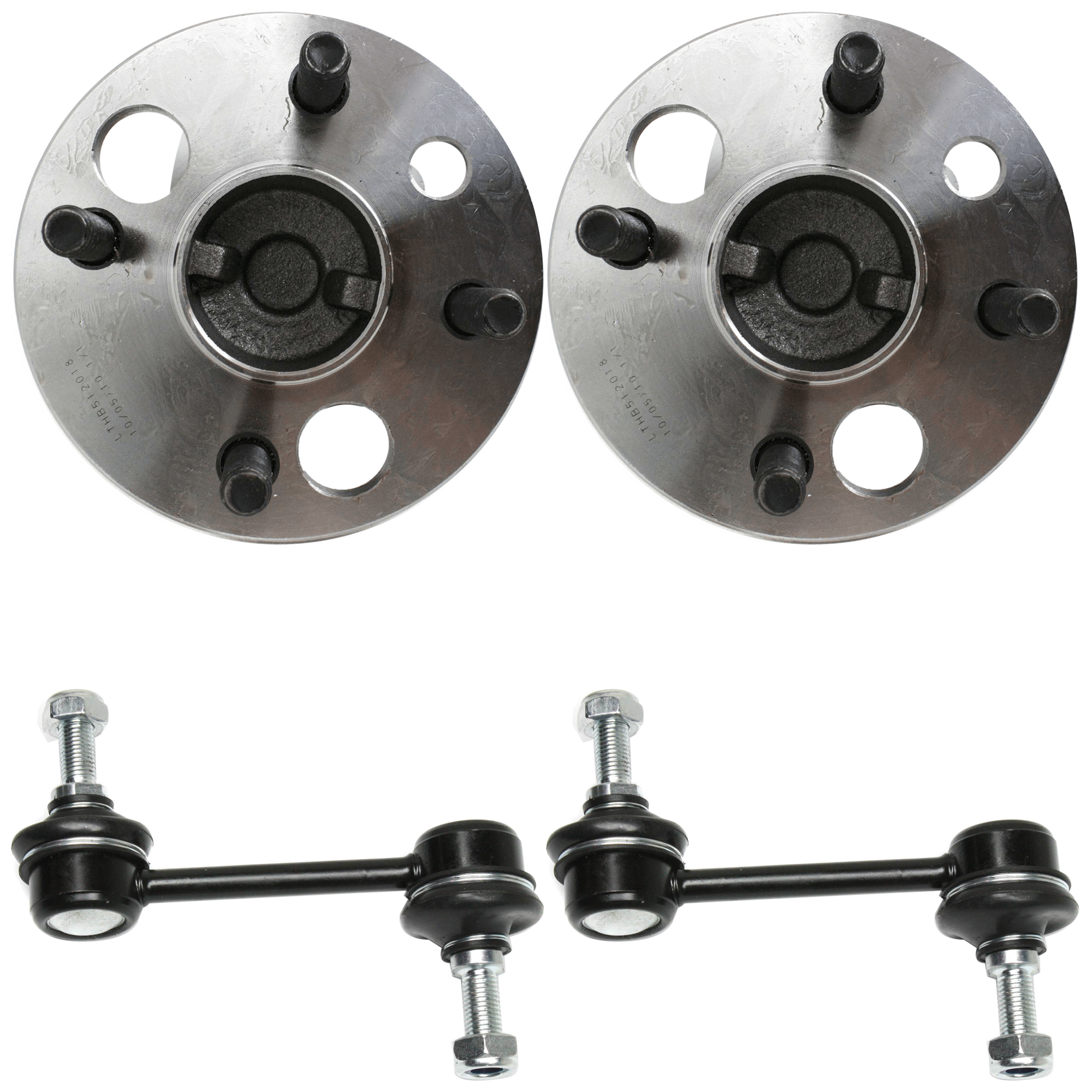 AM COROLLA 93-02 PRIZM 98-02 REAR SUSPENSION KIT 4 pc Kit with Sway Bar Link and Wheel Hub SKU KIT 062524-27 OEM 18087-656002-1014874-2652138-5