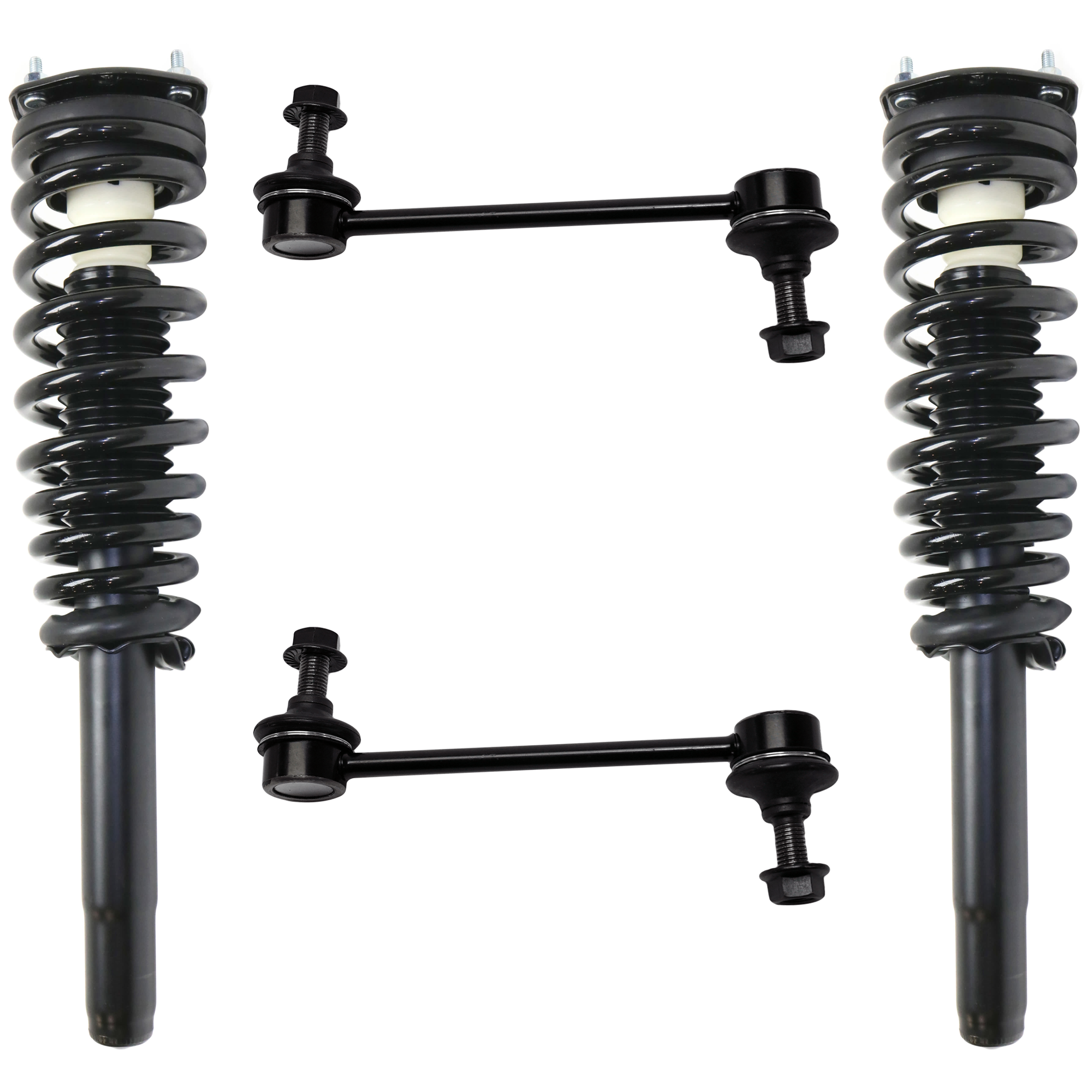 AM FUSION MKZ 10-12 MILAN 10-11 FRONT SUSPENSION KIT RH AND LH Loaded Strut 3.0L 3.5L Eng. 4 pc Kit with Shock Absorber and Strut Assembly and Sway Bar Link SKU KIT 062624-07 OEM AE5Z18124E AE5Z18125F AE5Z5K48
