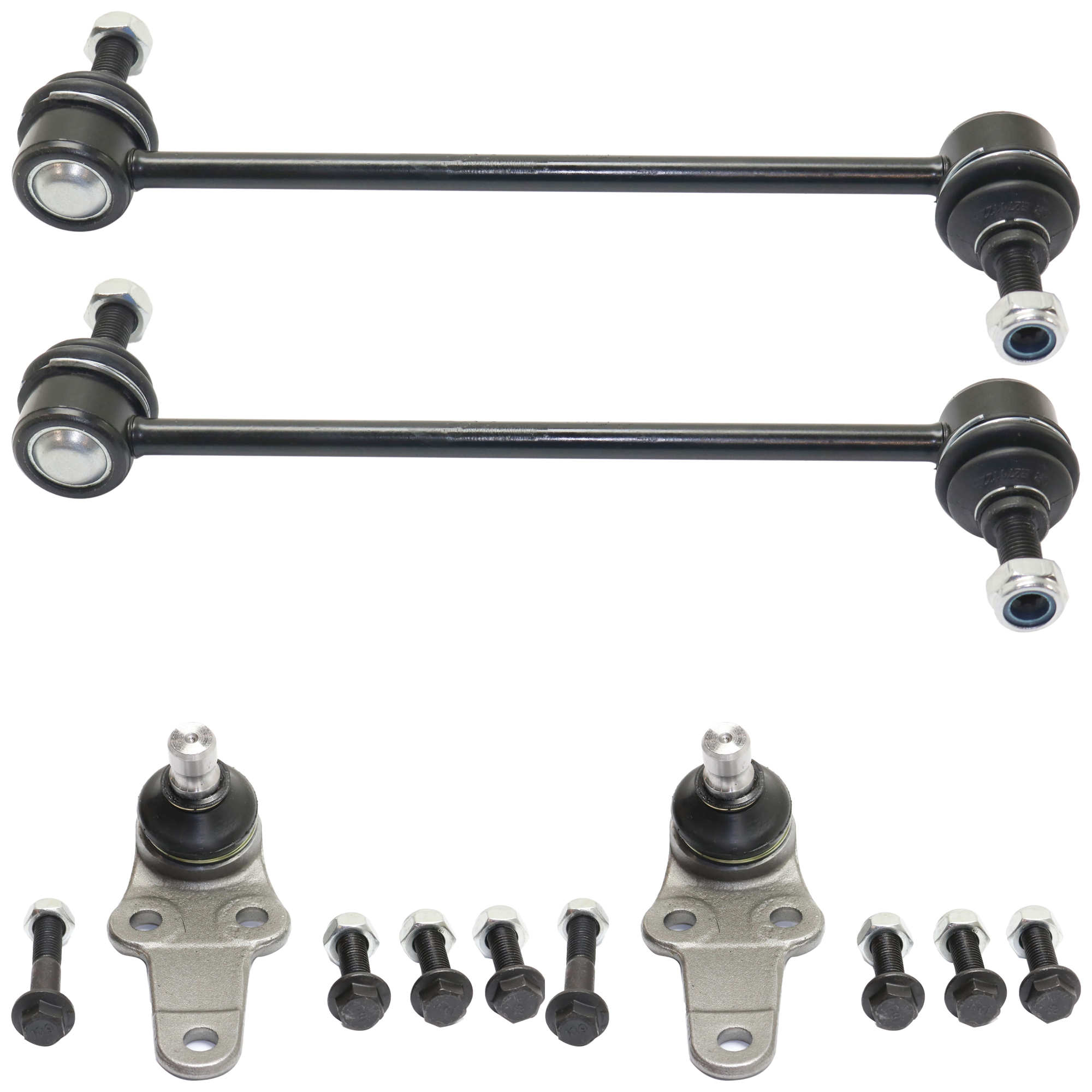 AM FOCUS 00-04 FRONT SUSPENSION KIT RH AND LH 4 pc Kit with Ball Joint and Sway Bar Link SKU KIT 062624-08 OEM 2601546-5051287-45D2287 B80067