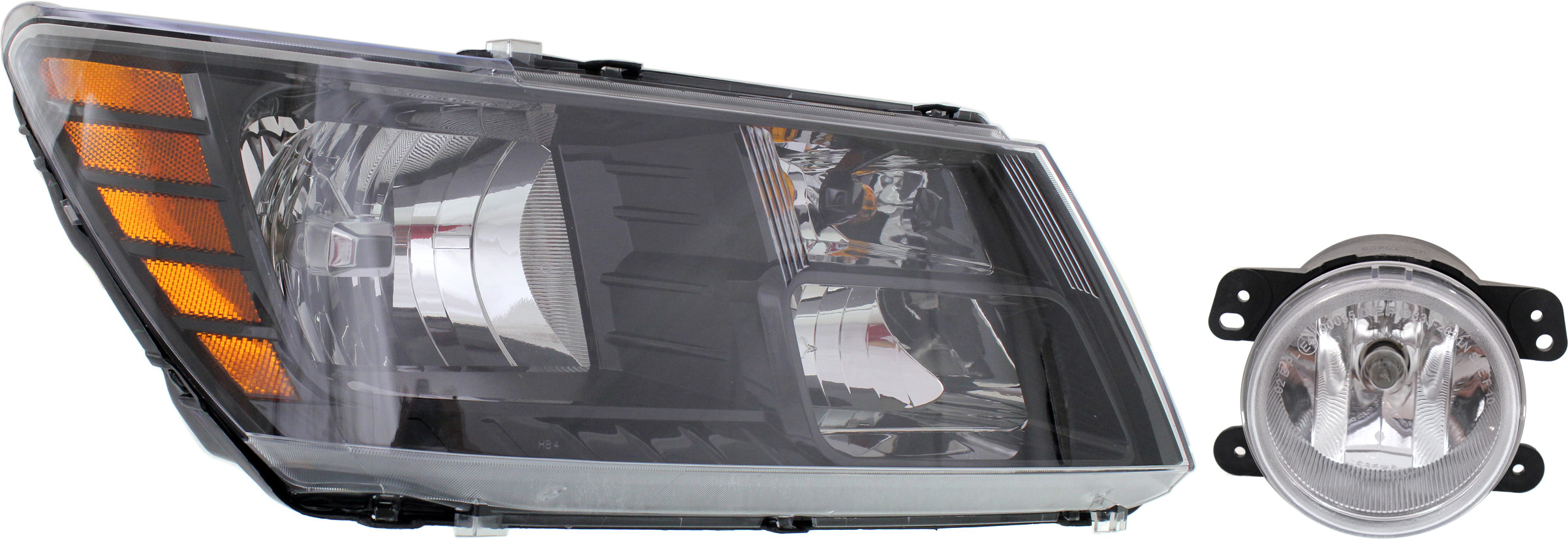 AM JOURNEY 14-20 HEAD LAMP RH Assembly Halogen 2 pc Kit with Fog Light SKU KIT 062717-39 OEM 68200084AC 68200084AB 5182026A