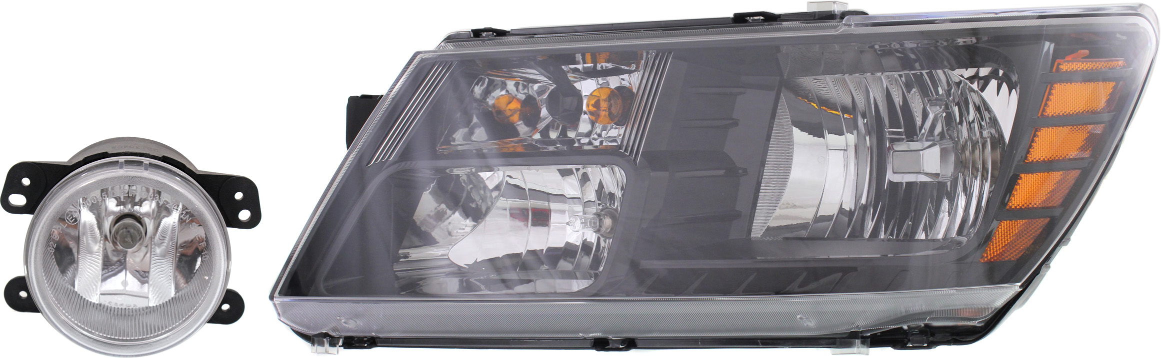 AM JOURNEY 14-20 HEAD LAMP LH Assembly Halogen 2 pc Kit with Fog Light SKU KIT 062717-40 OEM 68200085AC 68200085AB 5182026A