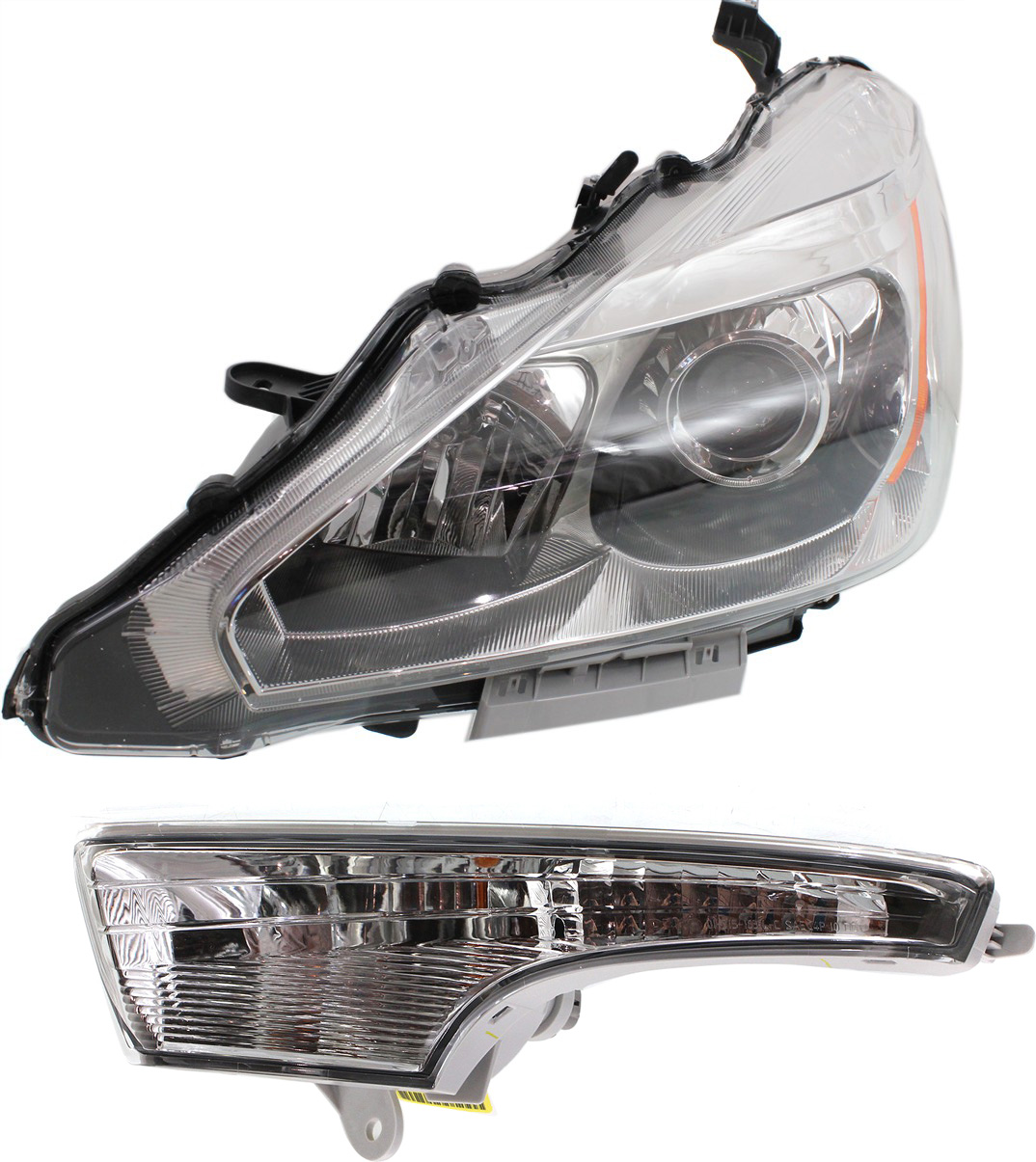 AM ALTIMA 13-15 HEAD LAMP LH Assembly Halogen 2 pc kit with Turn Signal Light SKU KIT 062717-69 Partslink NI2502208C NI2530118C OEM 260603TA9A 261353TA0A
