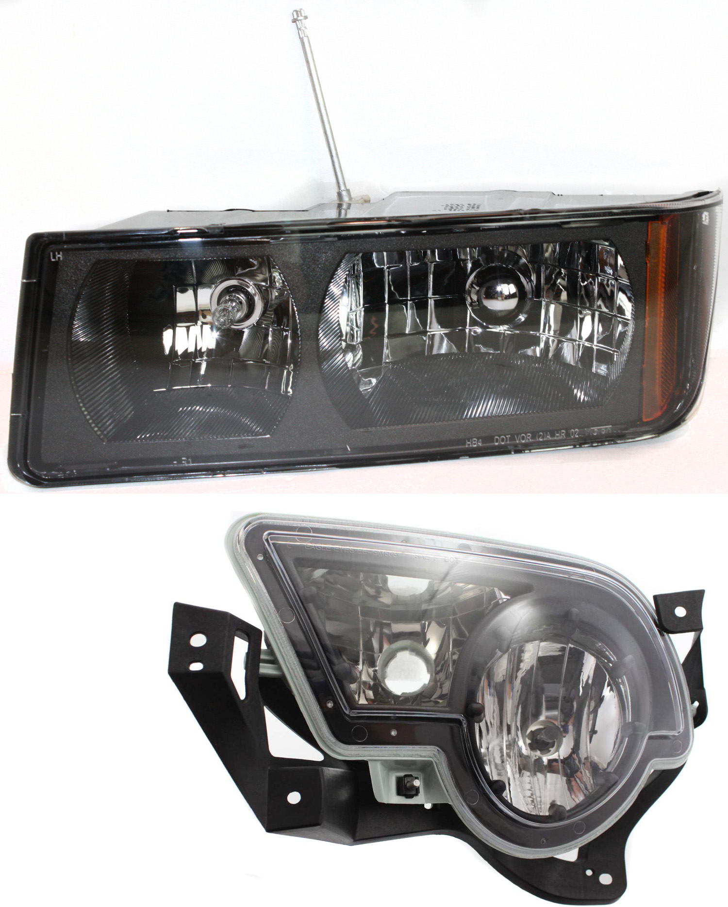 AM AVALANCHE 1500-02-06 HEAD LAMP LH with Bulb 2 pc Kit with Fog Light SKU KIT 062717-73 Partslink GM2502219 GM2592141 OEM 15136536-15040361