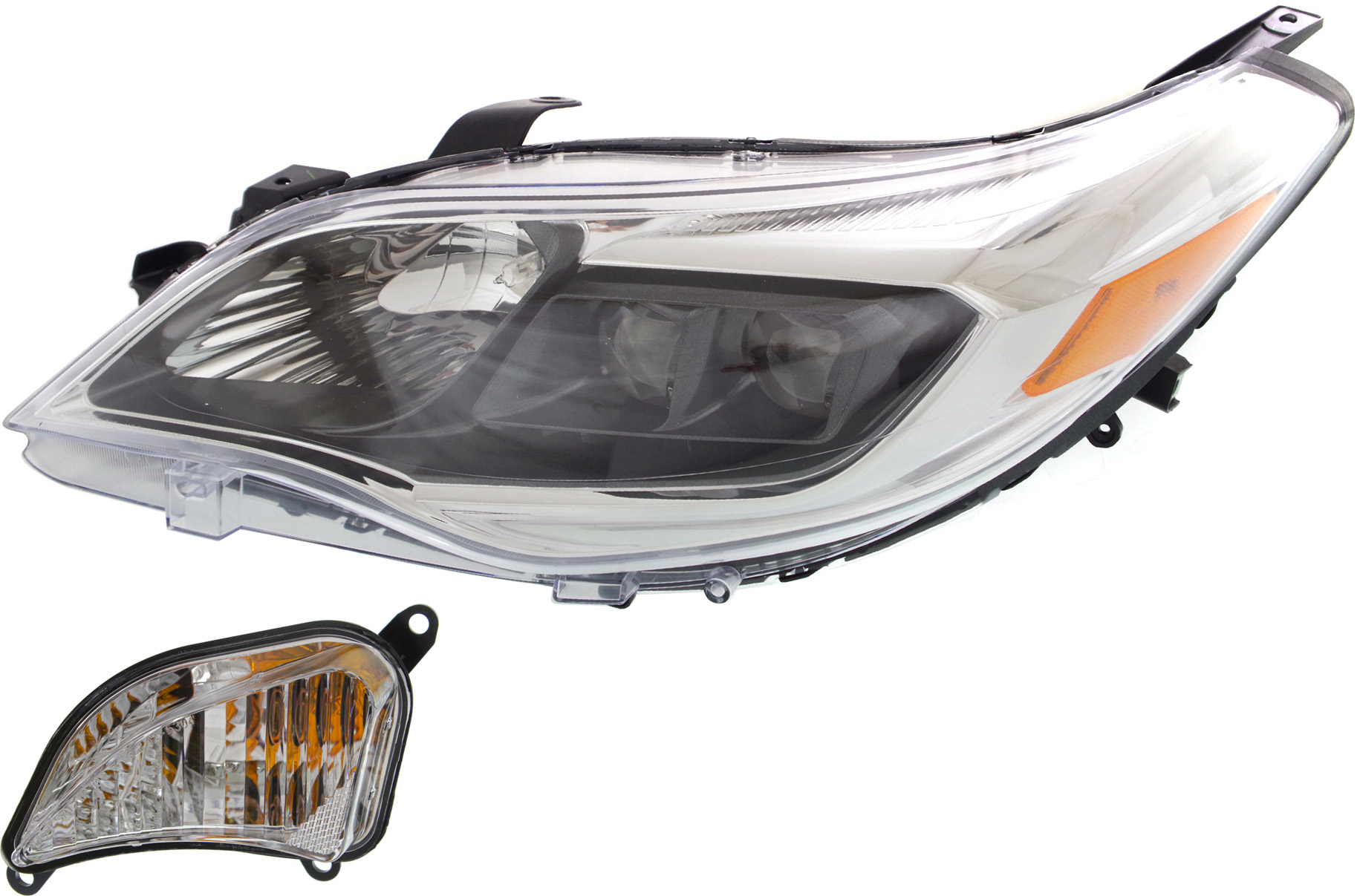 AM AVALON 13-15 HEAD LAMP LH 2 pc Kit Assembly Halogen with Turn Signal Light CAPA SKU KIT 062717-78 Partslink TO2502215C TO2530151C OEM 8115007121-8152007010