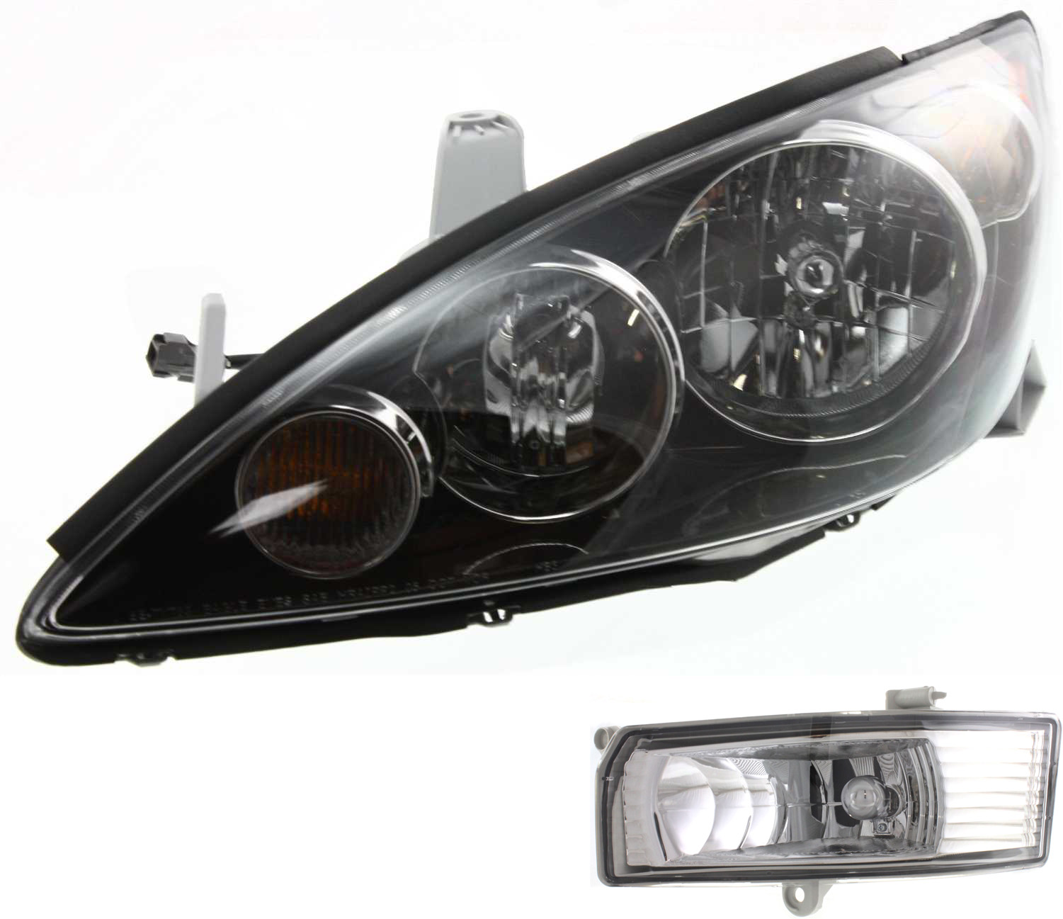 AM CAMRY 05-06 HEAD LAMP LH Assembly Halogen 2 pc Kit with Fog Light SKU KIT 062717-81 Partslink TO2502156 TO2592120 OEM 8115006190-8122006040