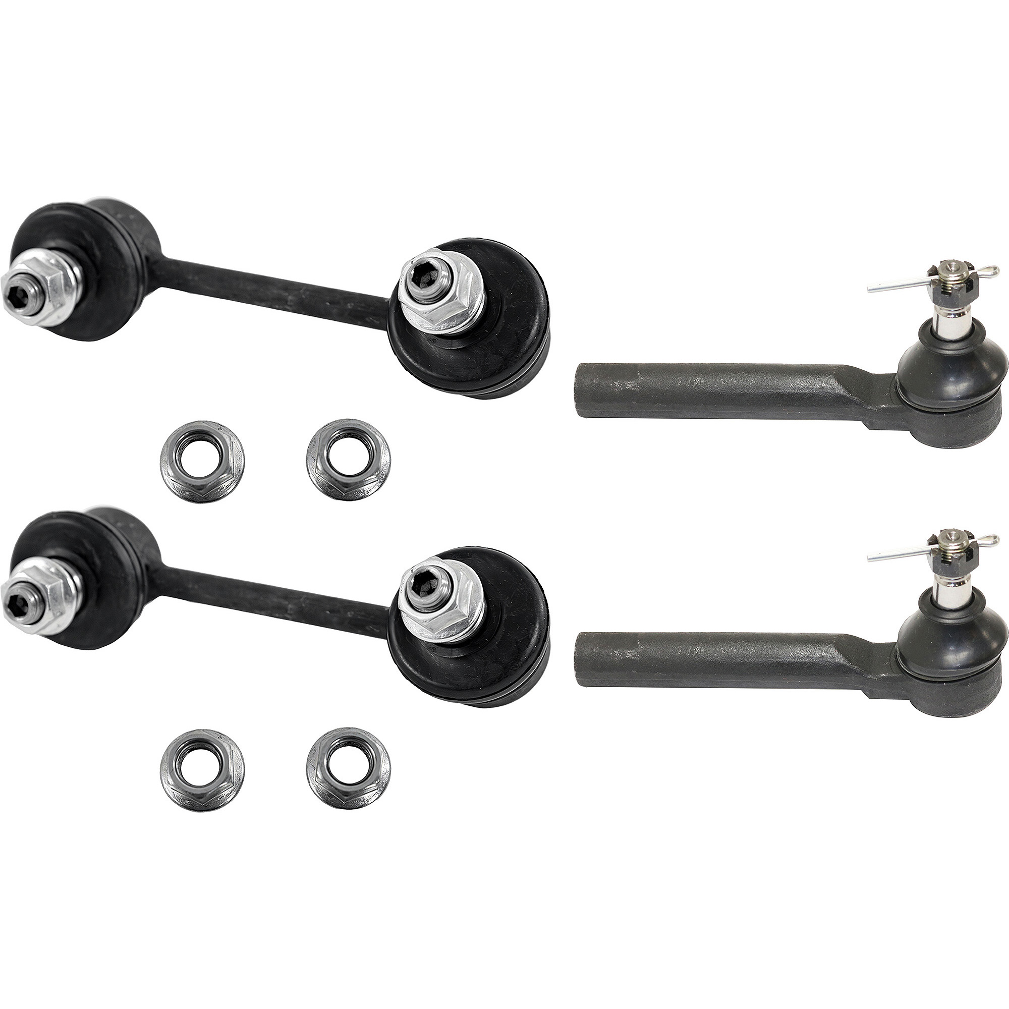 AM B9 TRIBECA 06-07 TRIBECA 08-14 FRONT SUSPENSION KIT RH AND LH 4 pc kit with Sway Bar Links and Tie Rod Ends SKU KIT 062718-02 OEM 1014585-2693389-4012052-34141A