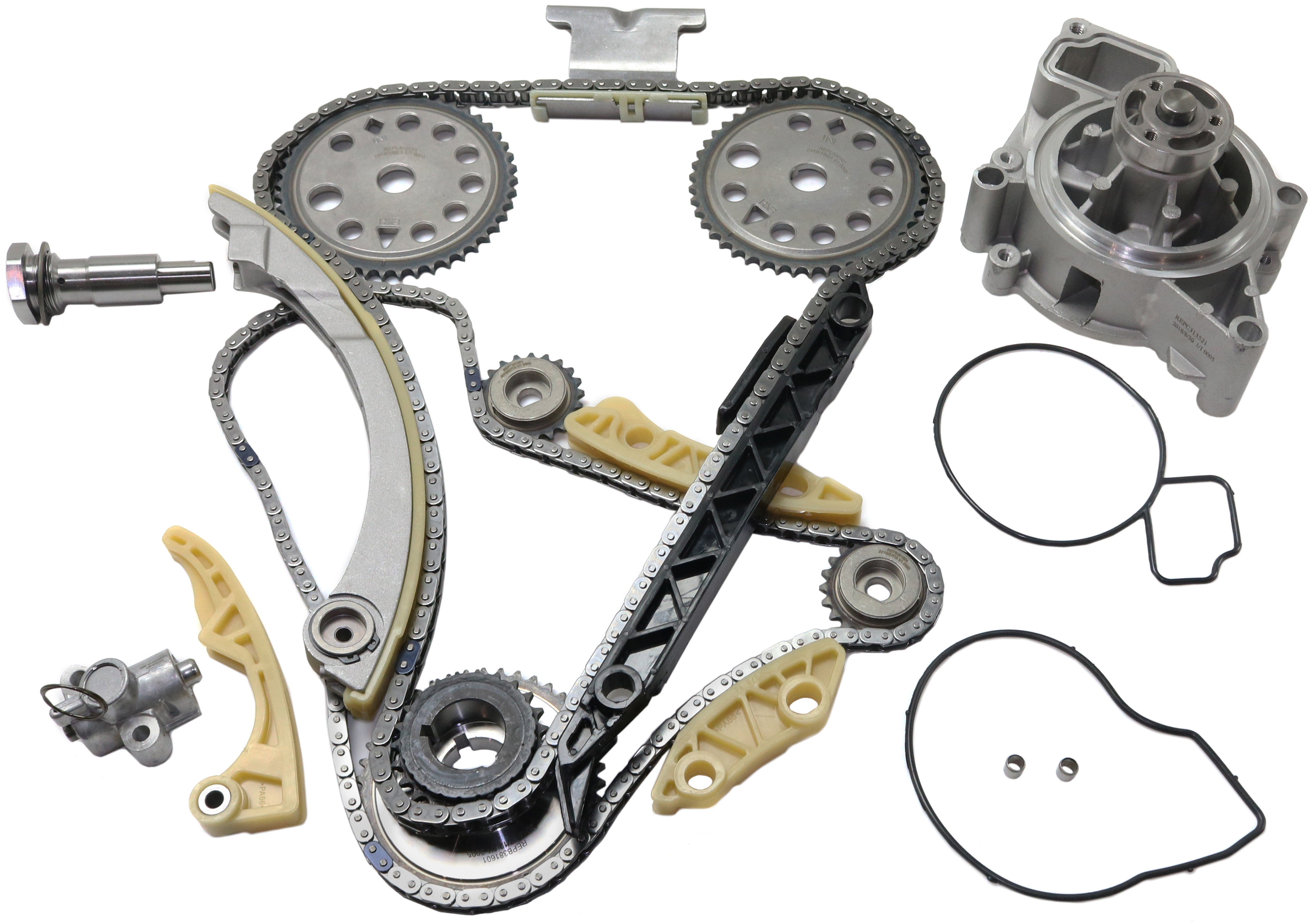 AM LS 00-00 VUE 02-10 TIMING CHAIN KIT 3 pc Kit with Balance Shaft Kit and Water Pump SKU KIT 062718-04 OEM 12630084-24439798