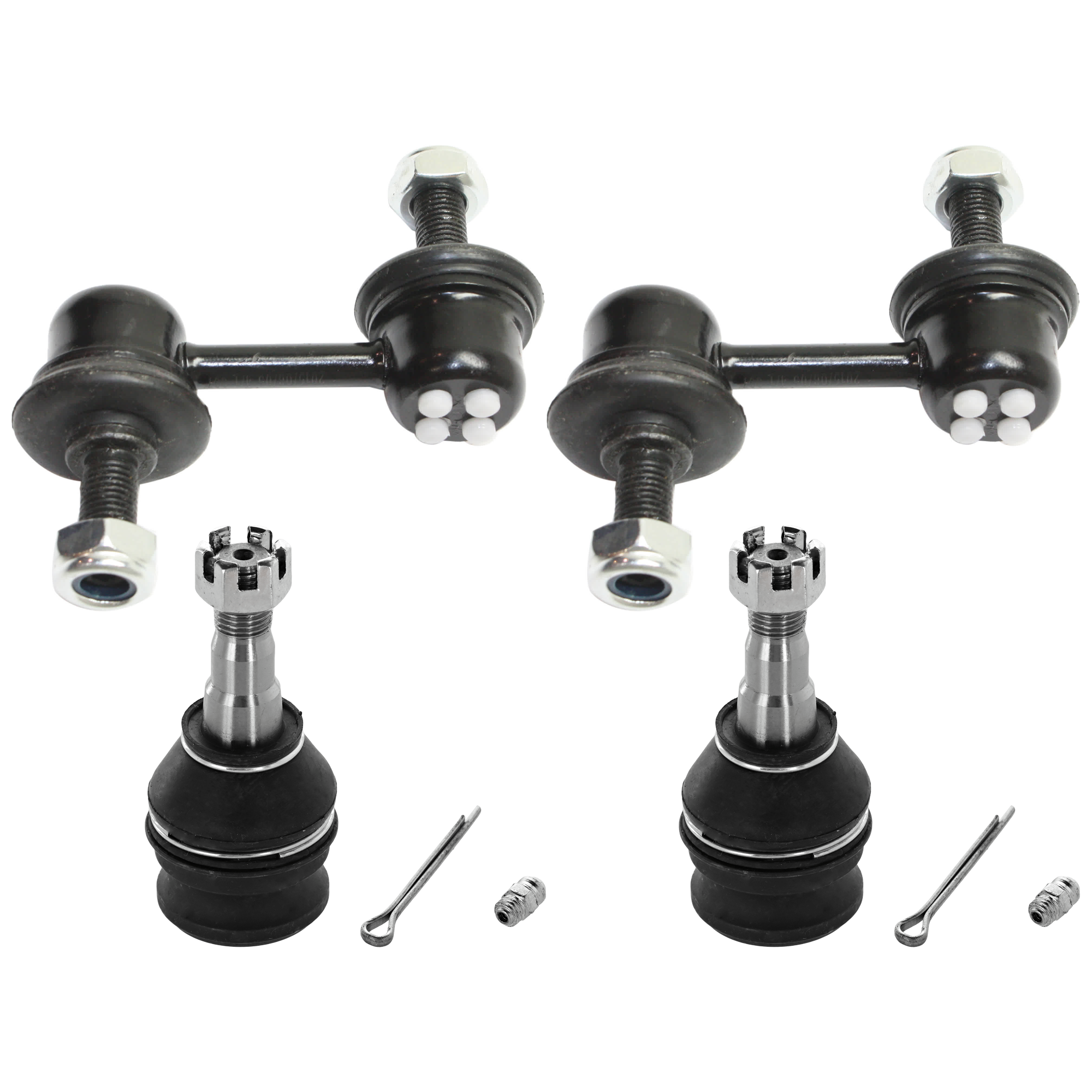 AM IMPREZA 02-15 FORESTER 03-13 FRONT Suspension Kit 4 pc Kit with Ball Joint and Sway Bar Link SKU KIT 062724-10 OEM 104141-255001-1014105-2601402
