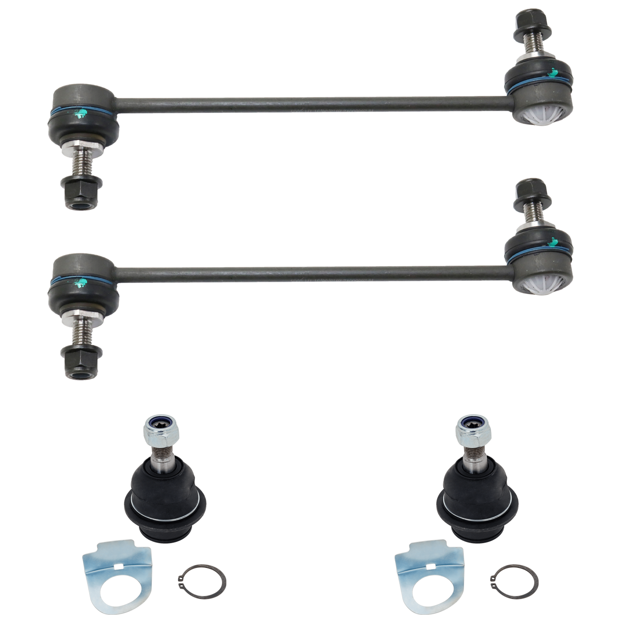 AM TRANSIT CONNECT 10-13 FRONT SUSPENSION KIT 4 pc Kit with Ball Joint and Sway Bar Link SKU KIT 062724-11 OEM 2T1Z3468A 2T1Z5K484AA